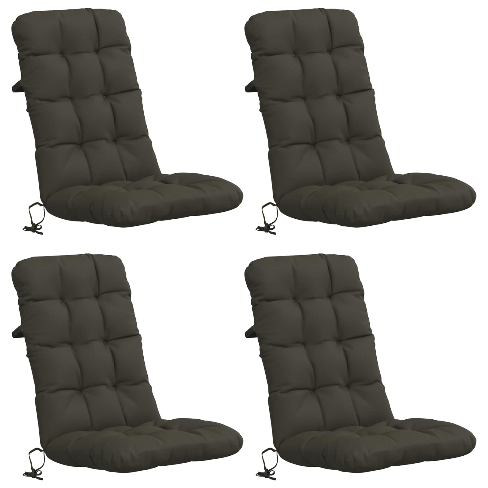 4-delade Höga Ryggstolsdynor VIANEN 4 st 100% Polyester