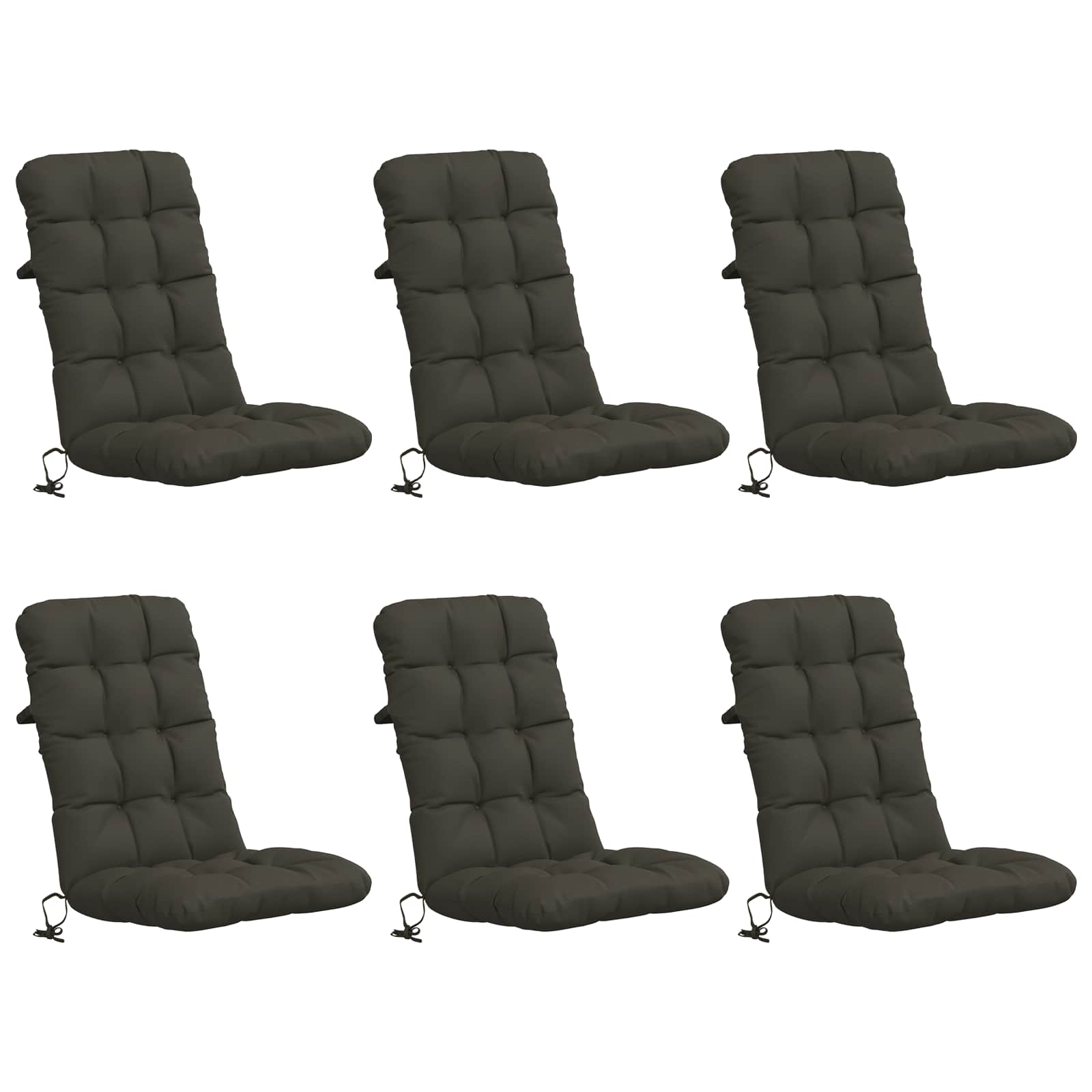 6-delade Höga Ryggstolsdynor VIANEN 6 st 100% Polyester