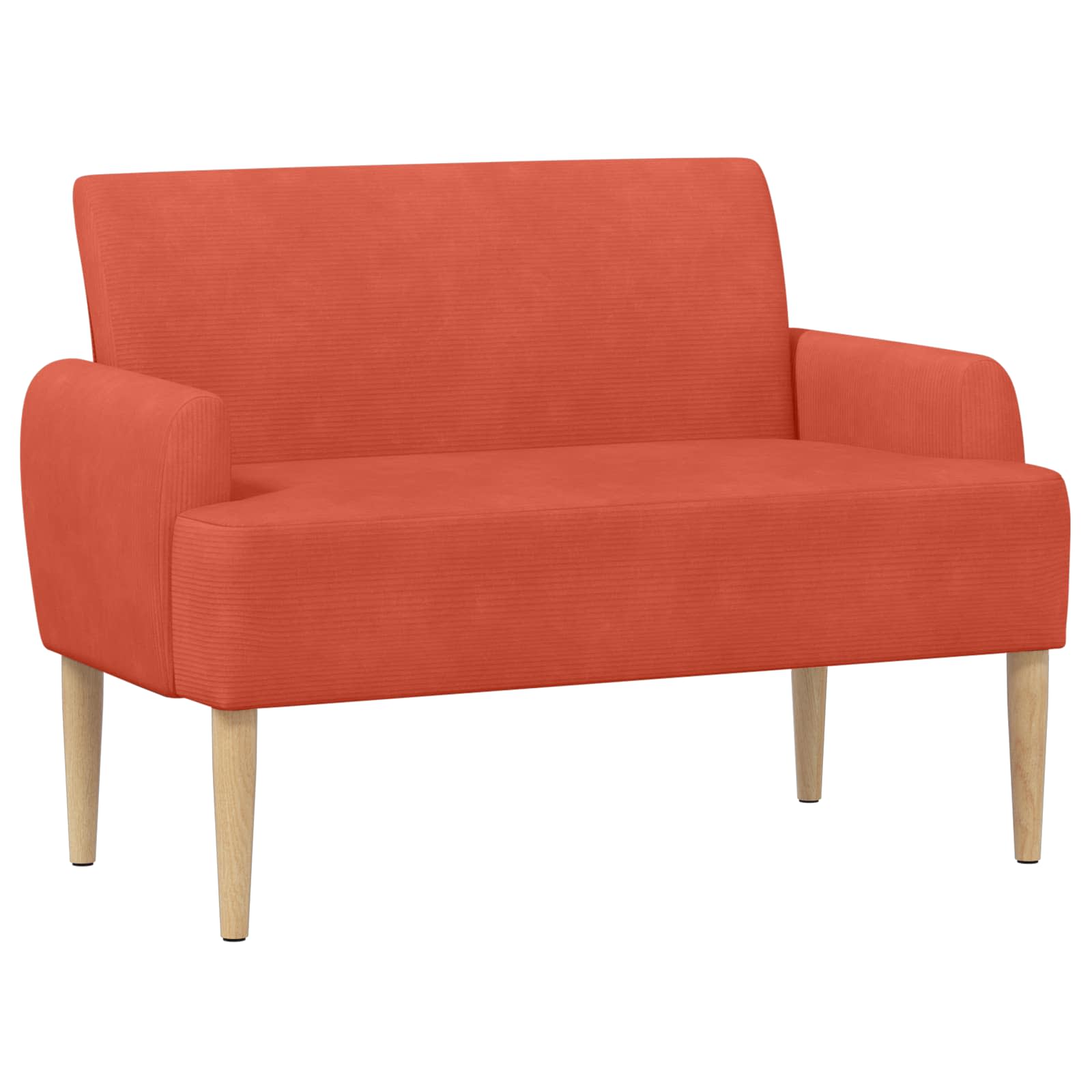 Loveseat med knapprapport Röd orange 116 x 67 x 81 cm
