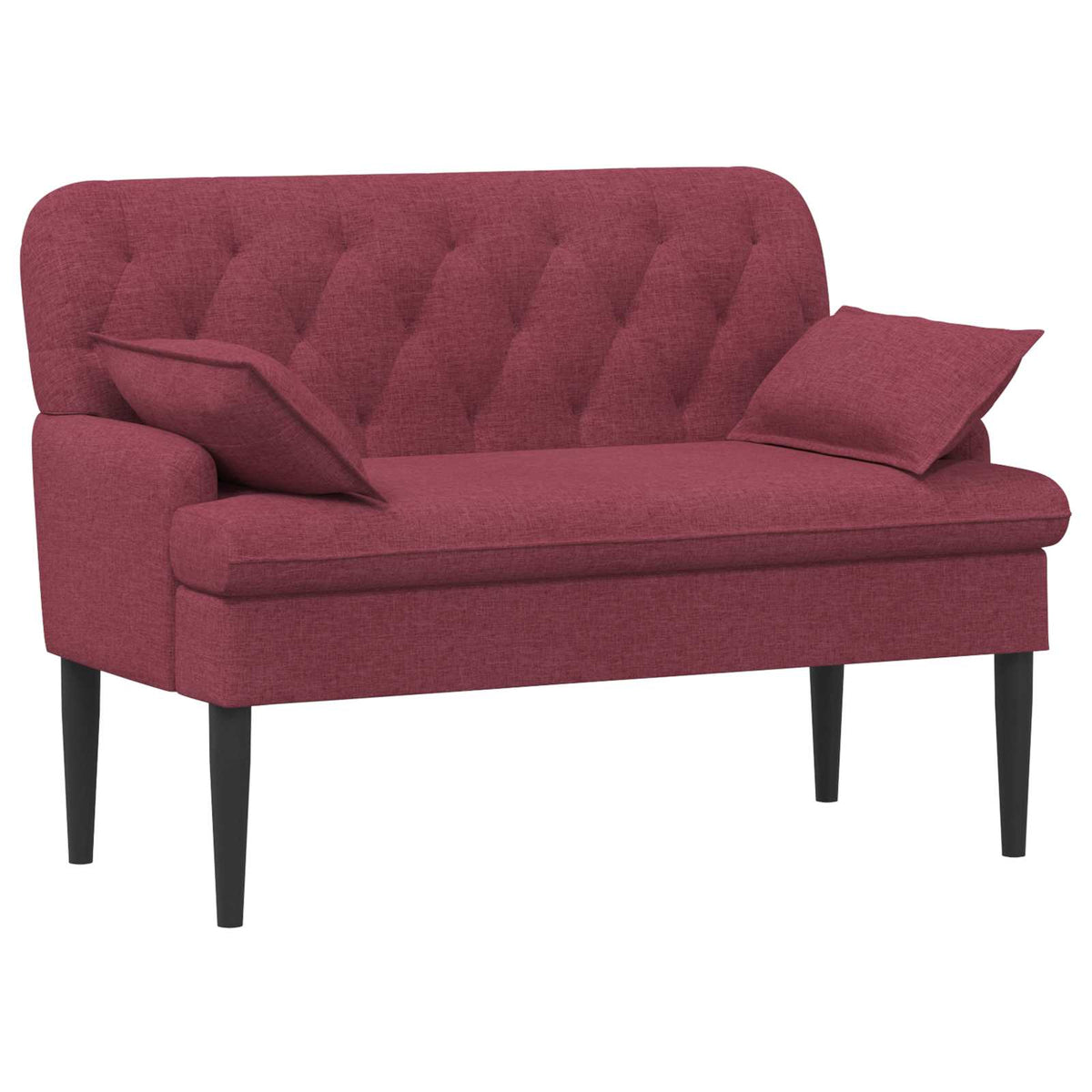 Loveseat med knapprapport Vinröd 111 x 68 x 80 cm Tyg