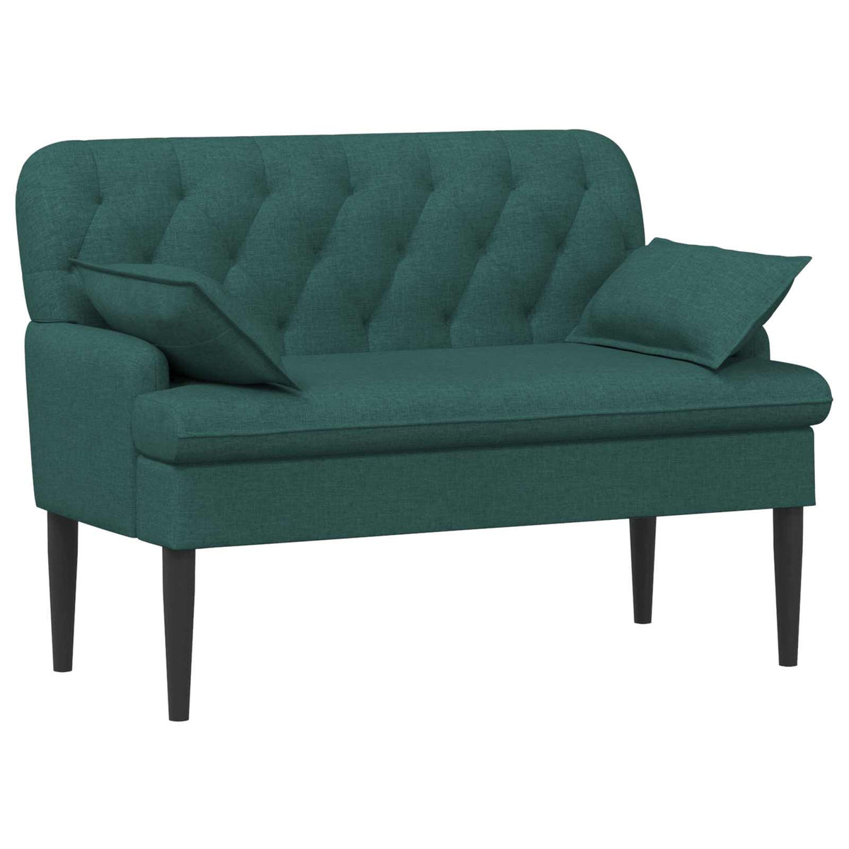 Loveseat med knapprapport Mörkgrön 111 x 68 x 80 cm Tyg