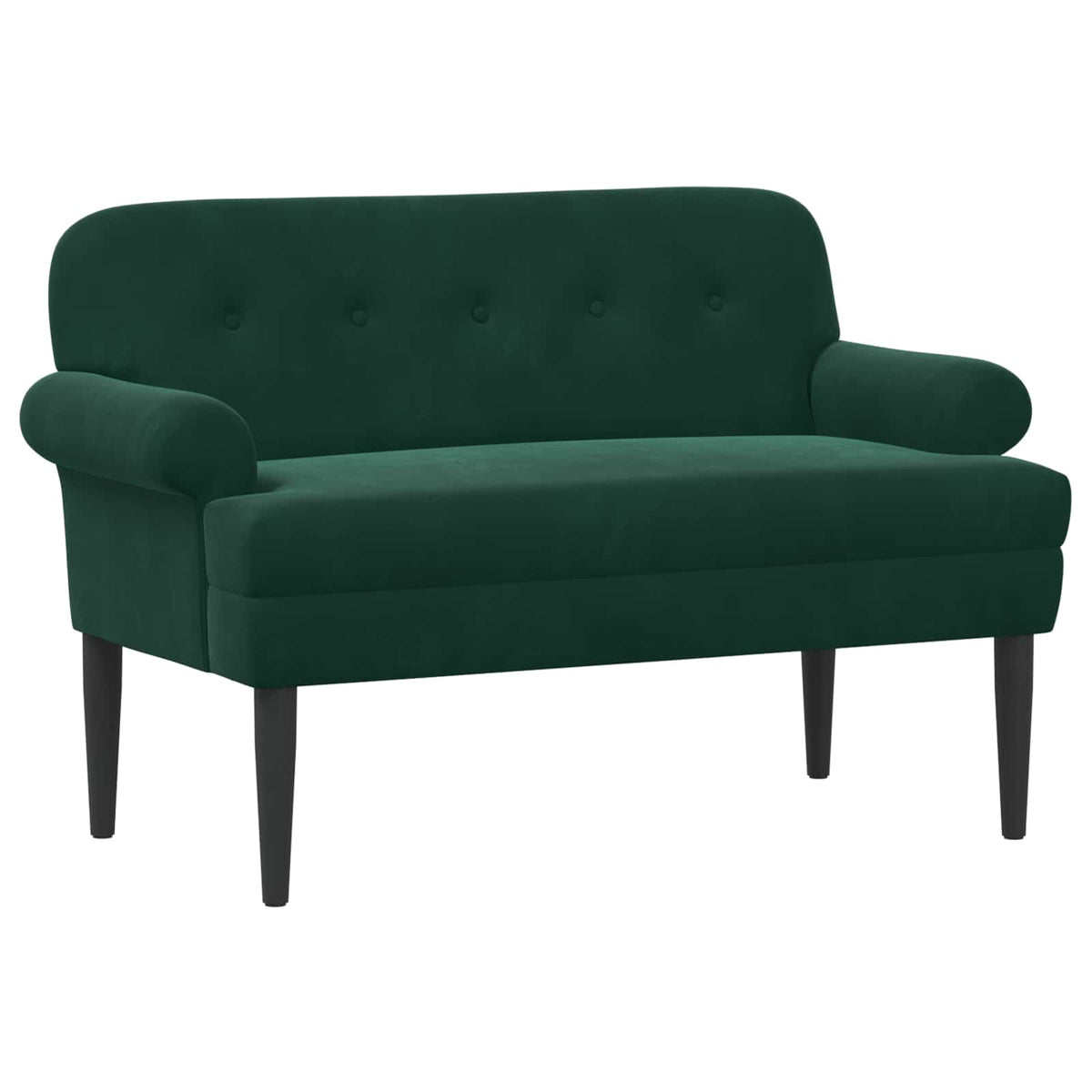 Loveseat med knapprapport Mörkgrön 120 x 66 x 78 cm Sammet