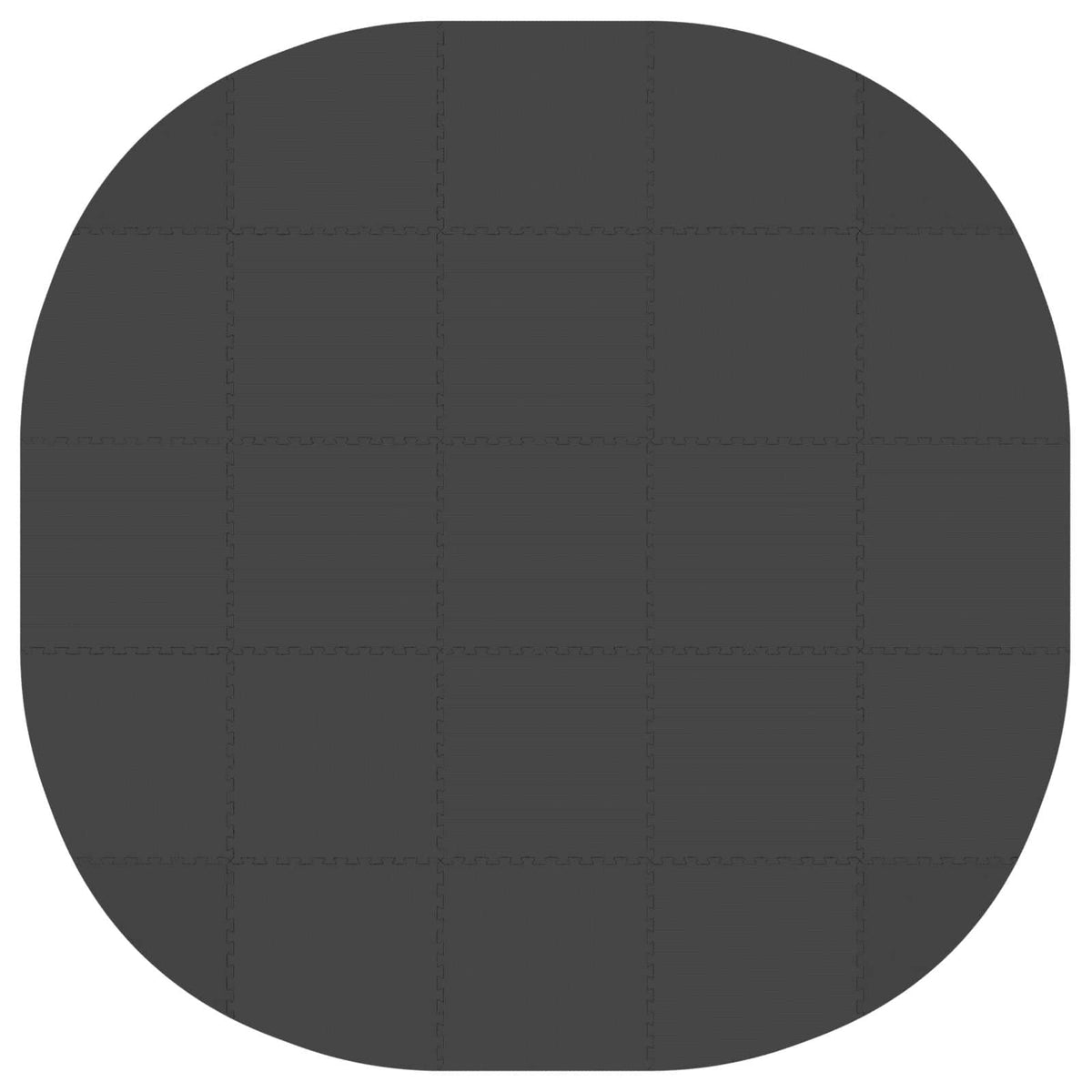 Pool grundmatta 25 st Ø 292 cm Rund EVA-skum Svart