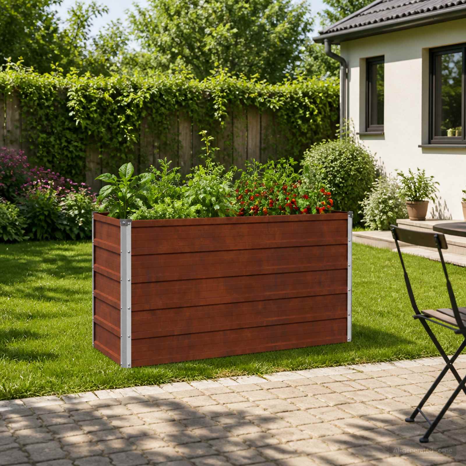 Höjd Trädgårdsbädd Rostig 100 x 40 x 55 cm corton