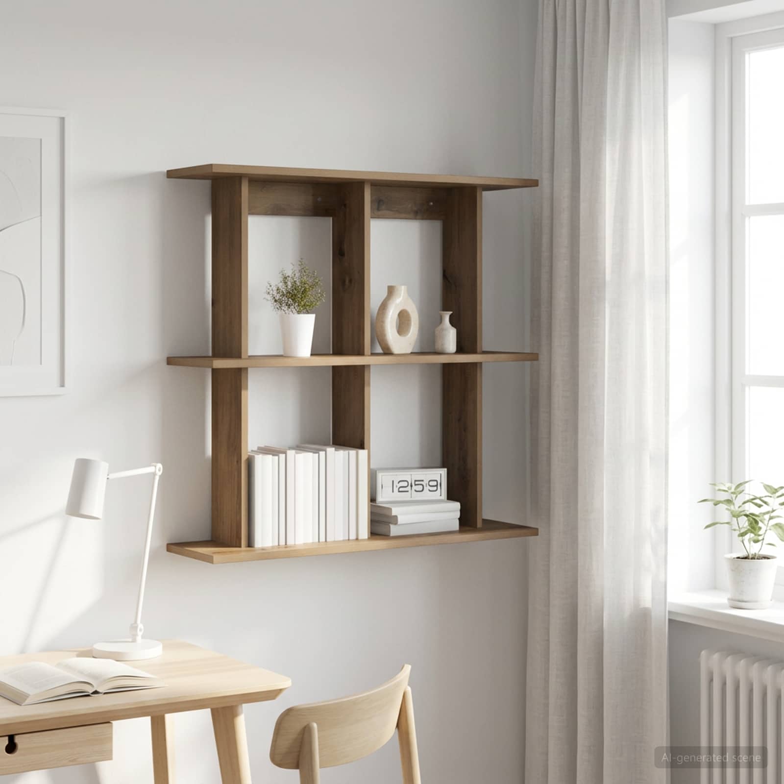 Vägg hylla Väggmonterat Artisan-ek 80 x 20 x 75 cm