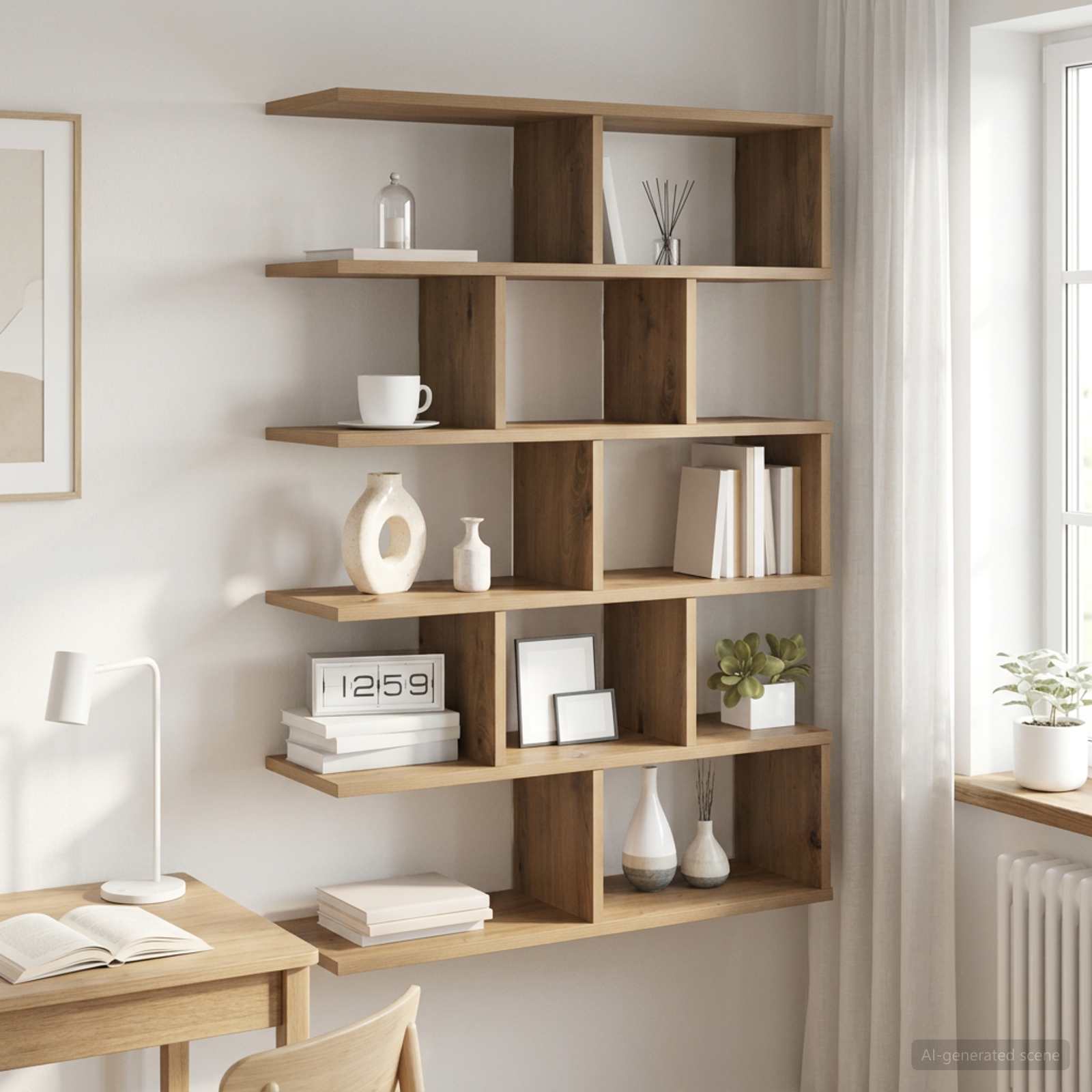 Vägg hylla Artisan-ek 70 x 20 x 100 cm Konstruerat trä