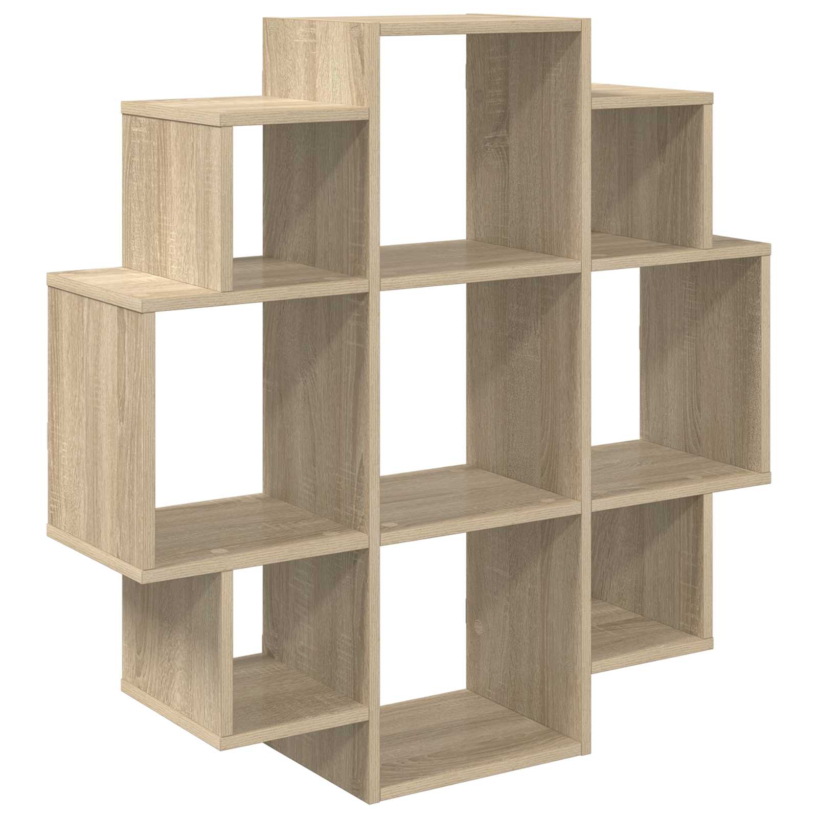 Vägg hylla Sonoma-ek 90 x 25 x 90 cm Konstruerat trä