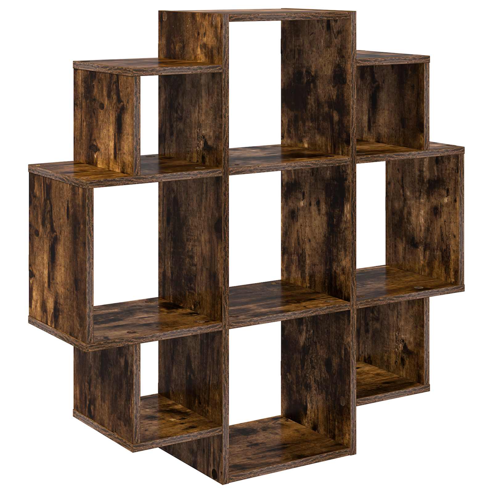 Vägg hylla Rökt ek 90 x 25 x 90 cm Konstruerat trä