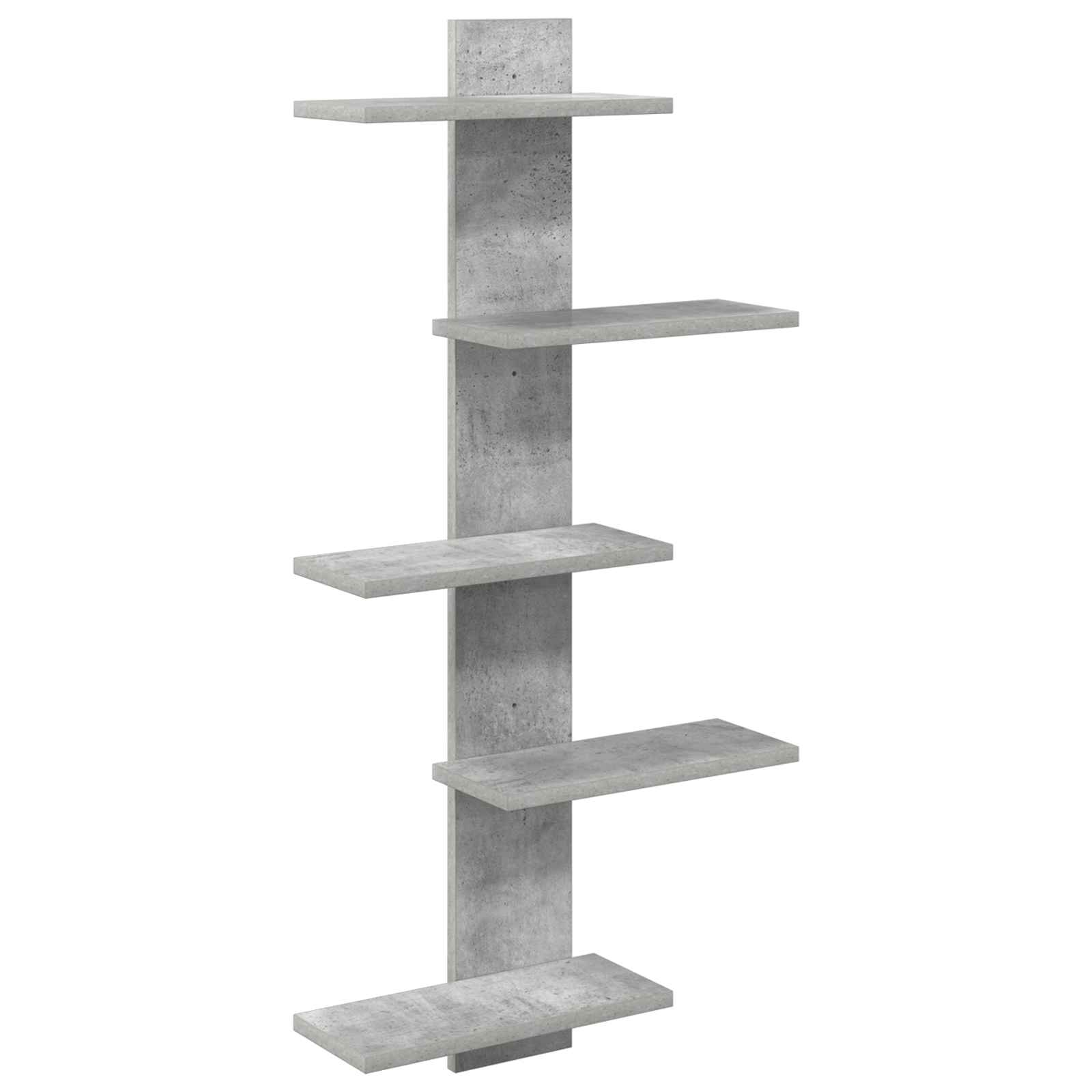 Väggflytande Hylla Betonggrå 48,5 x 15 x 101 cm Konstruerat trä