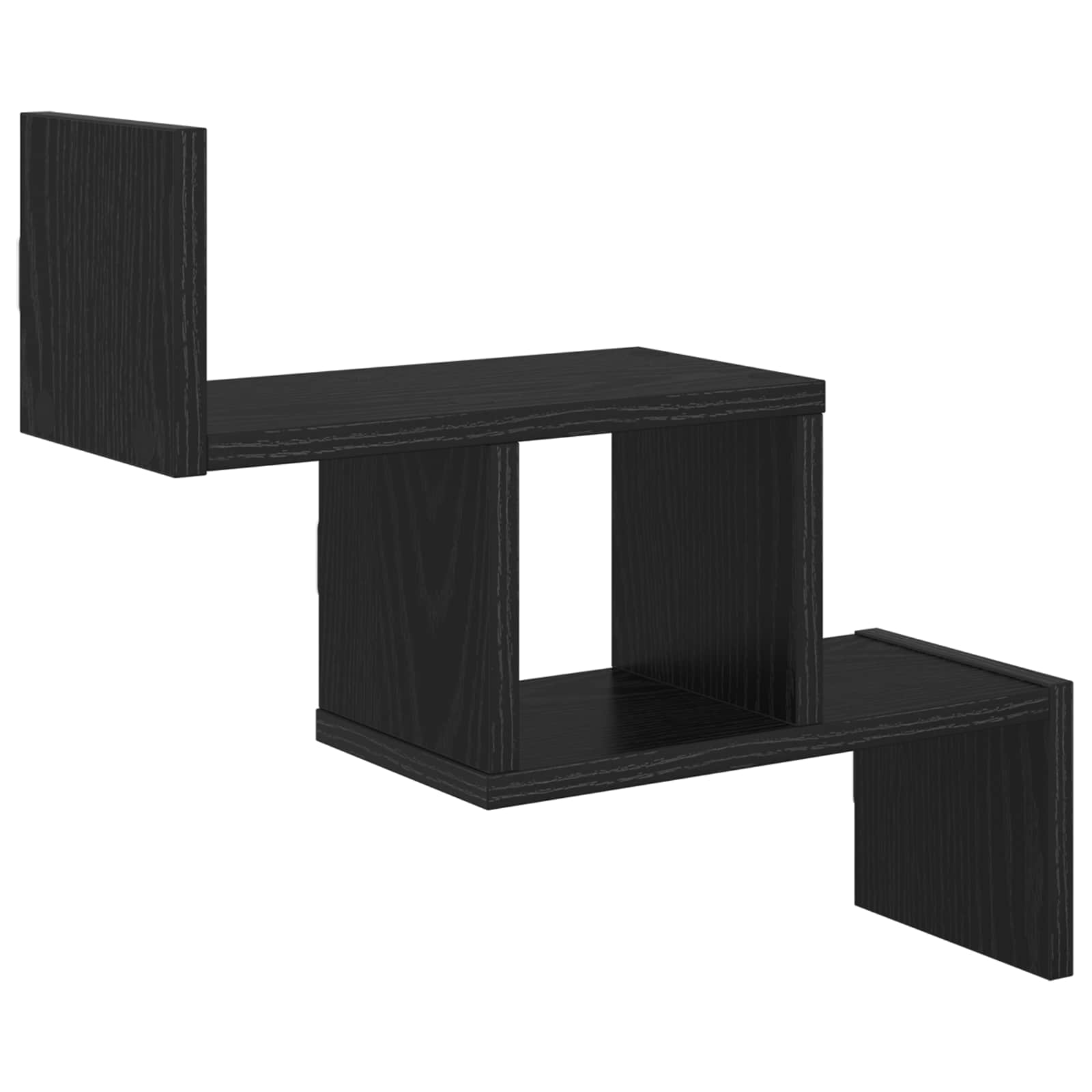 Vägg hylla Svart ek 48 x 15 x 42 cm Konstruerat trä