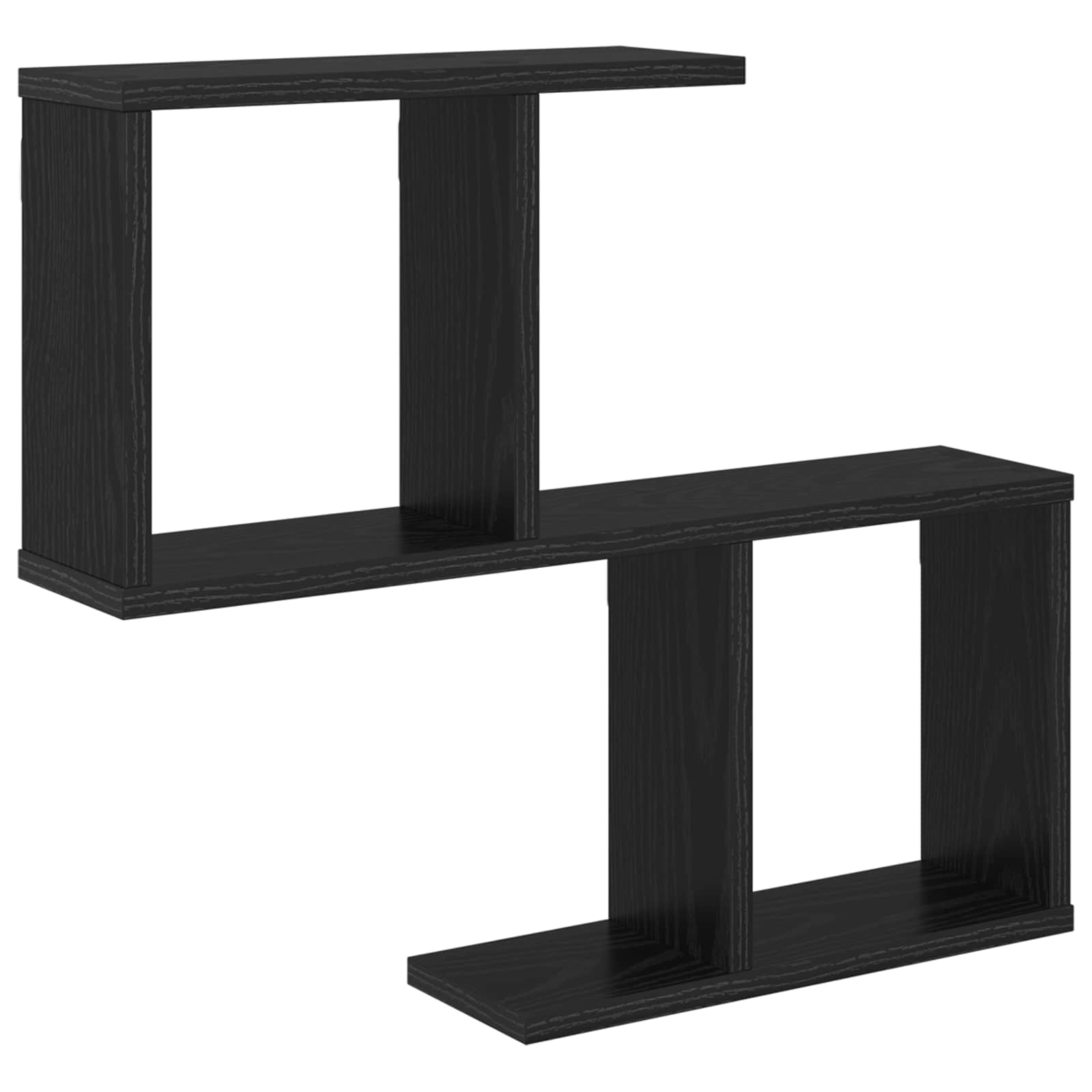 Vägg hylla Svart ek 60 x 12 x 50,5 cm Konstruerat trä