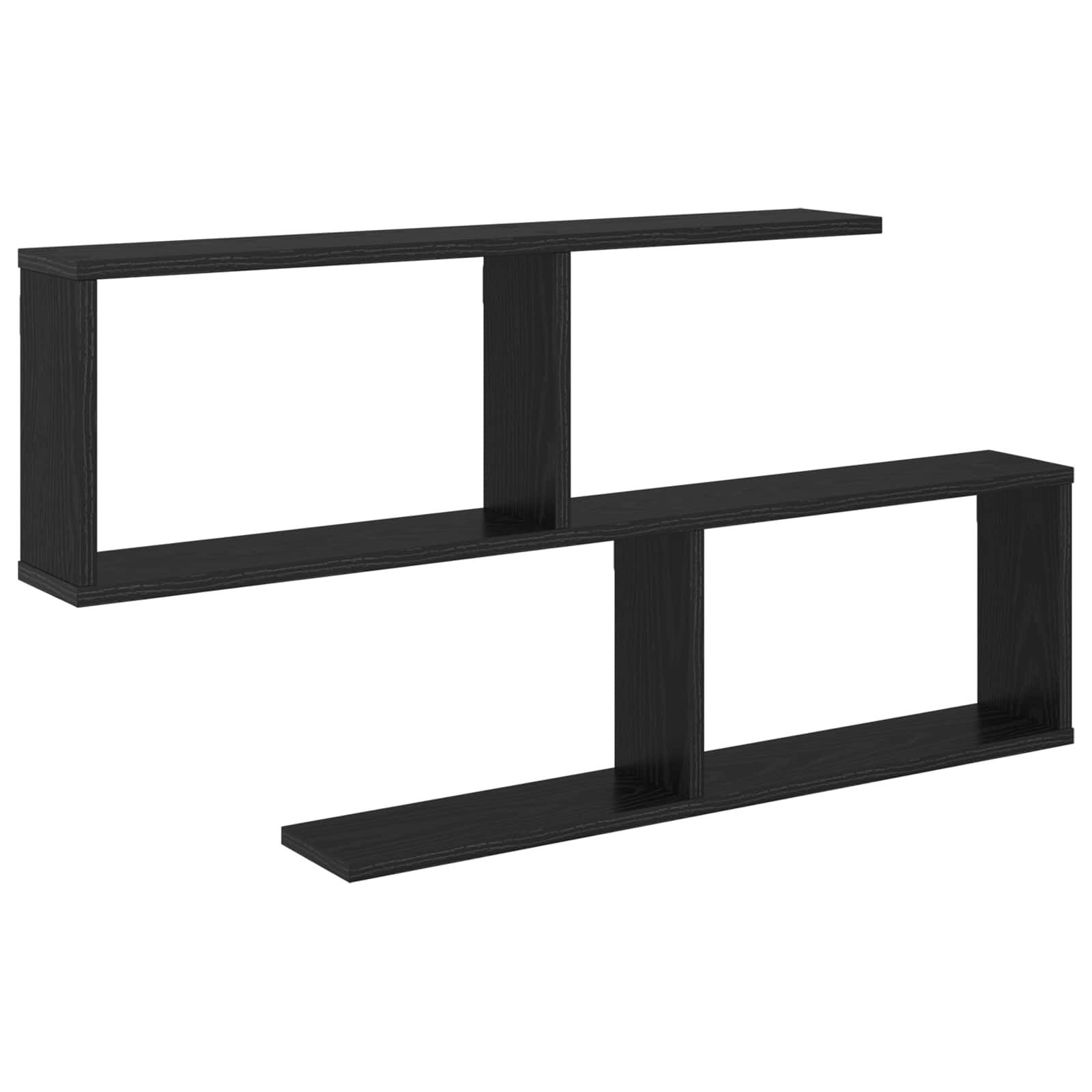 Vägg hylla Svart ek 100 x 12 x 50,5 cm Konstruerat trä