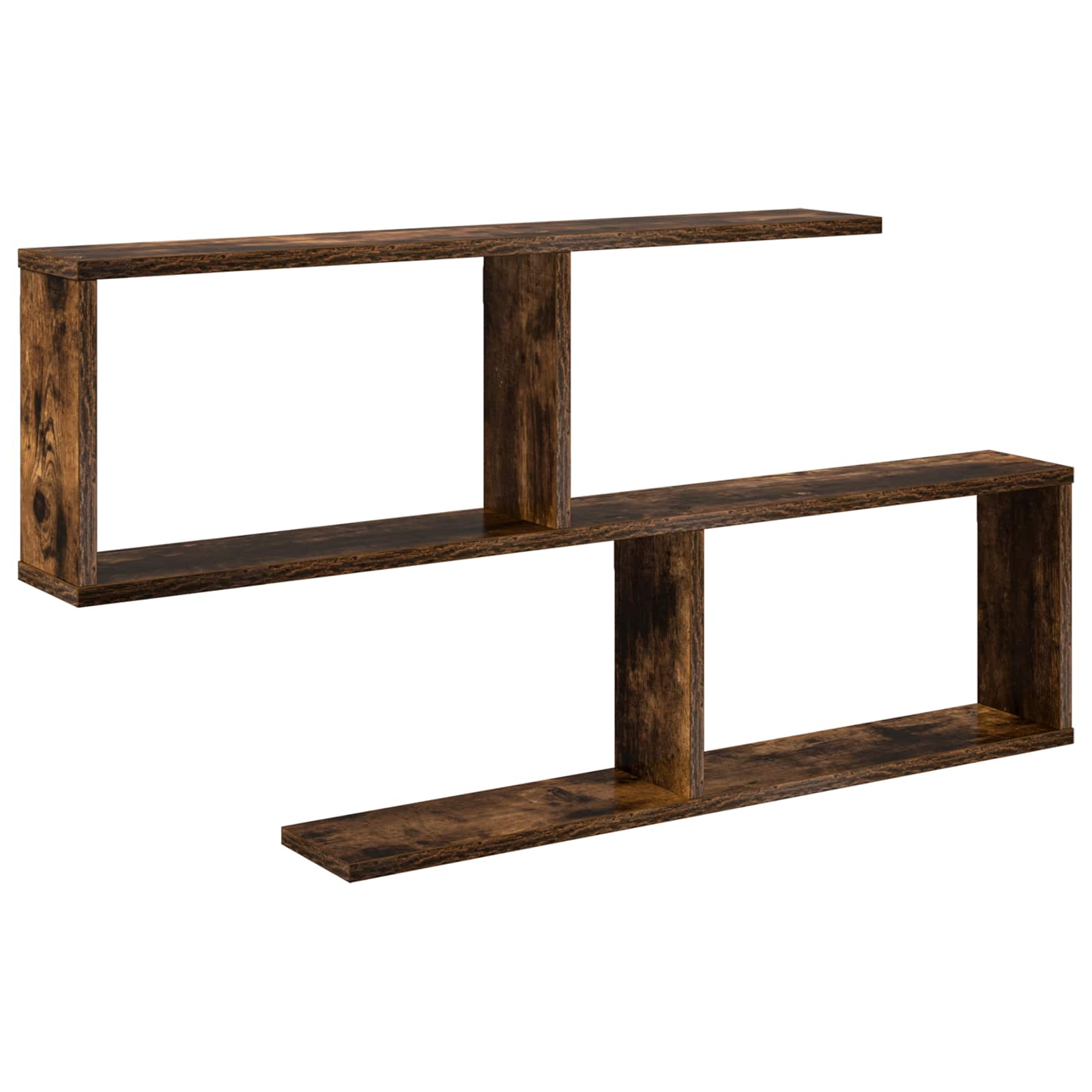 Vägg hylla Rökt ek 100 x 12 x 50,5 cm Konstruerat trä
