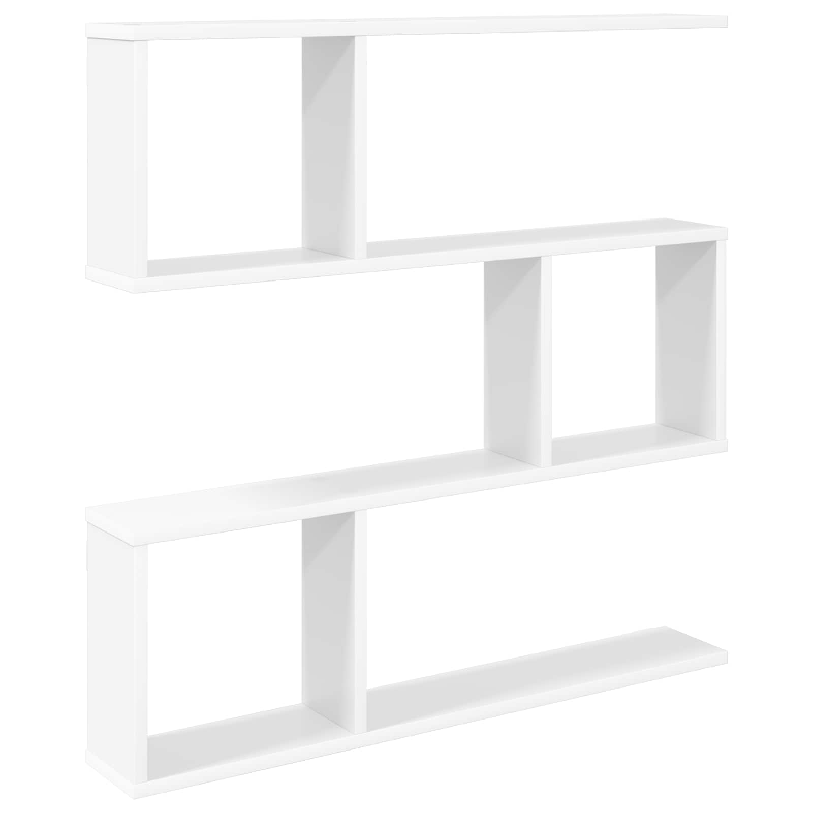 Vägg hylla Vit 80 x 12 x 79,5 cm Konstruerat trä