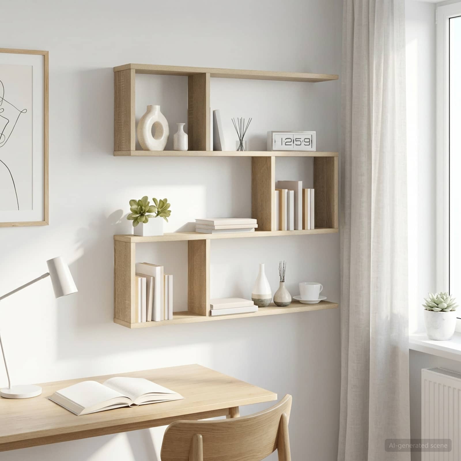 Vägg hylla Sonoma-ek 80 x 12 x 79,5 cm Konstruerat trä