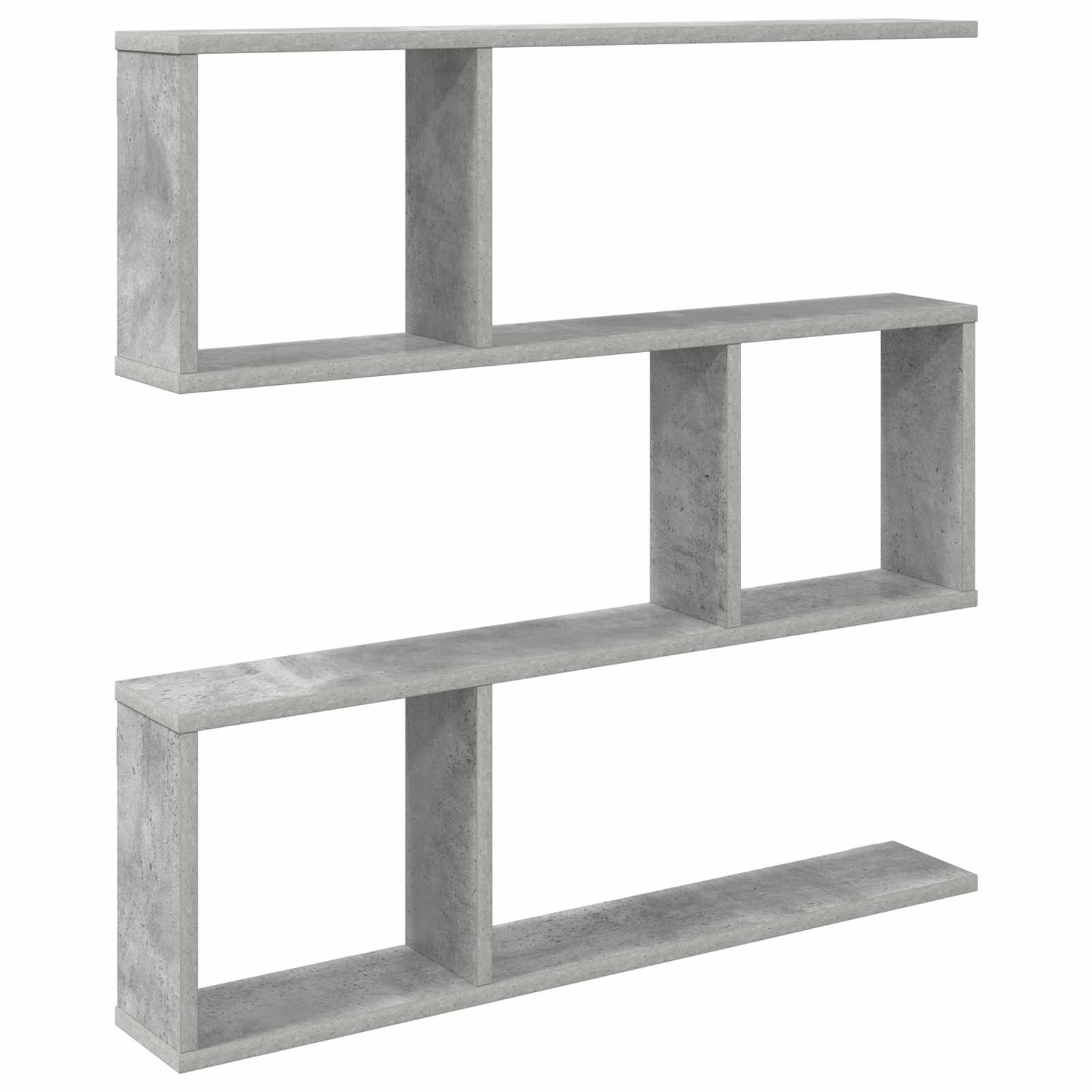 Vägg hylla Betonggrå 80 x 12 x 79,5 cm Konstruerat trä