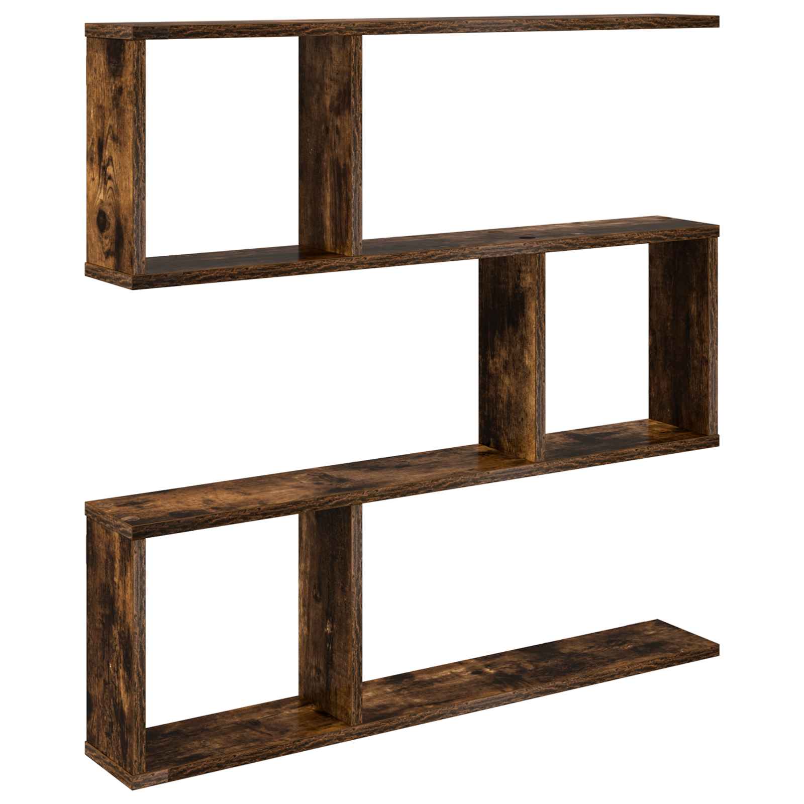 Vägg hylla Rökt ek 80 x 12 x 79,5 cm Konstruerat trä