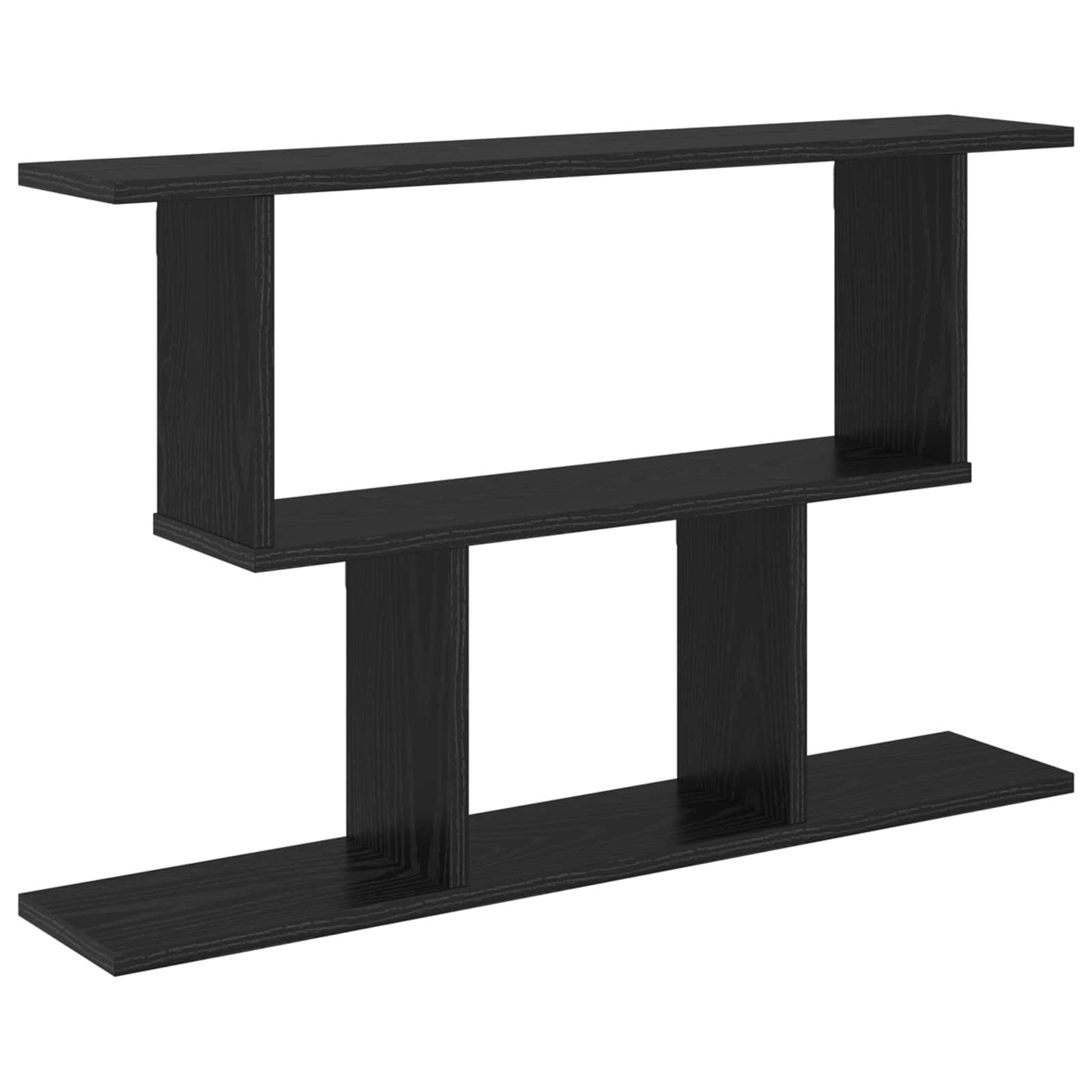 Vägg hylla Svart ek 80 x 15 x 50,5 cm Konstruerat trä