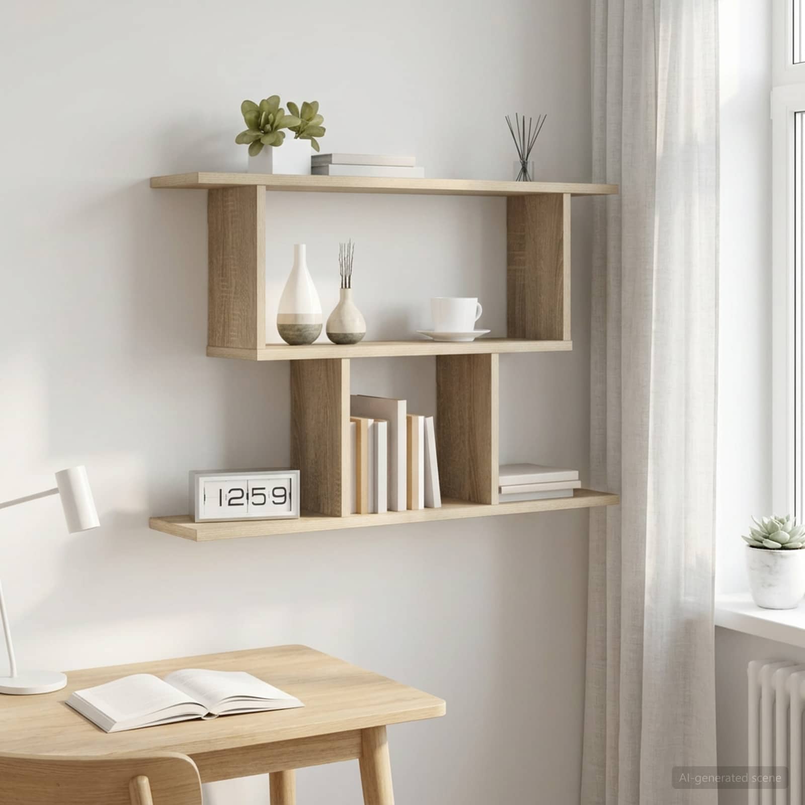 Vägg hylla Sonoma-ek 80 x 15 x 50,5 cm Konstruerat trä