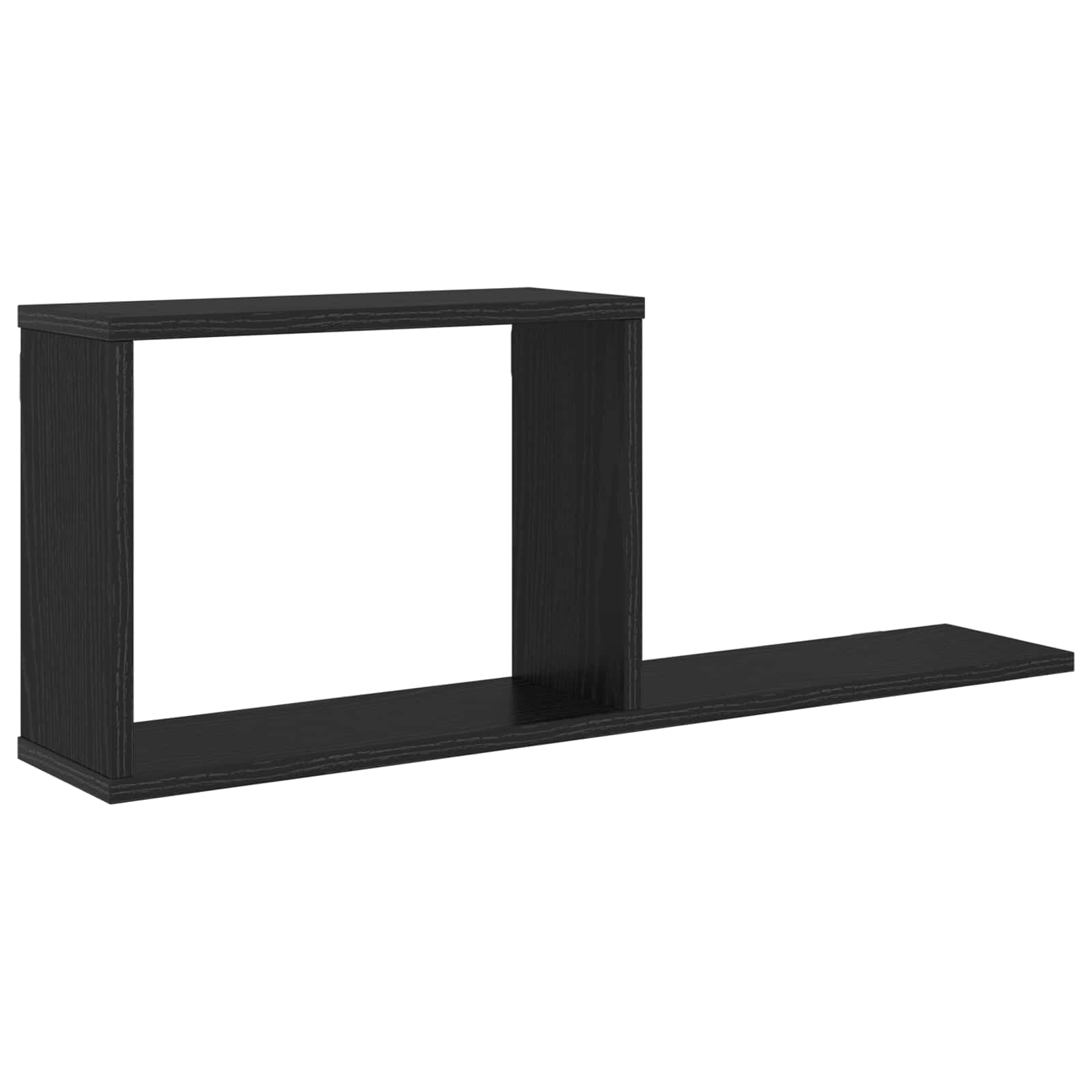 Flytande hyllor Svart ek 80 x 15 x 30 cm Konstruerat trä
