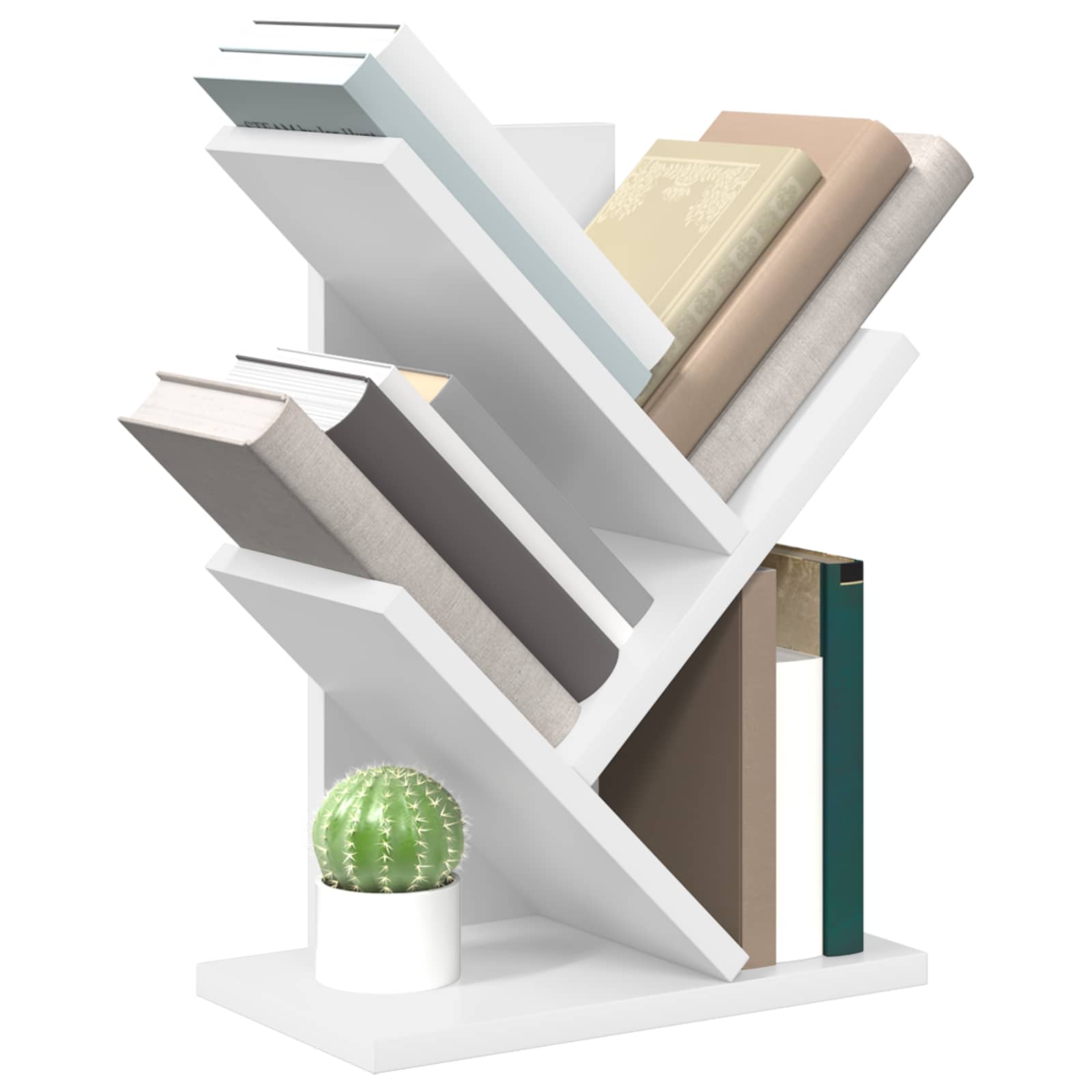 Trä Bokhylla 3-Tier 30 x 18 x 40 cm Konstruerat trä Vit