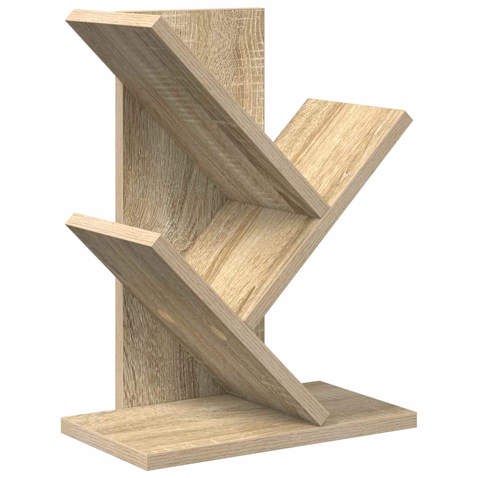 Trä Bokhylla 3-Tier 30 x 18 x 40 cm Konstruerat trä Sonoma-ek