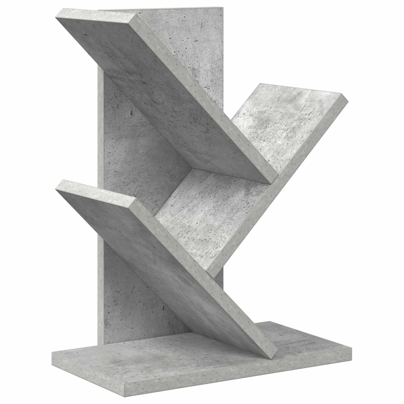 Trä Bokhylla 3-Tier 30 x 18 x 40 cm Konstruerat trä Betonggrå