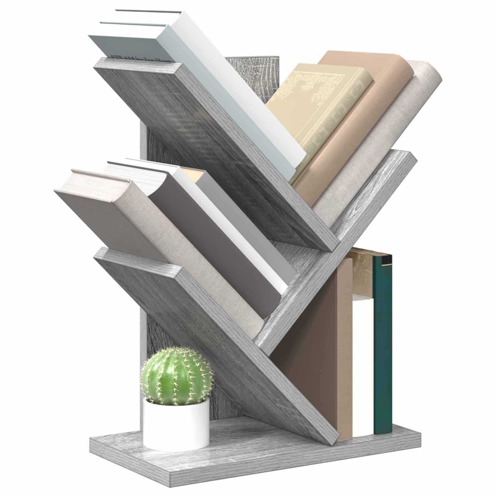 Trä Bokhylla 3-Tier 30 x 18 x 40 cm Konstruerat trä Grå Sonoma