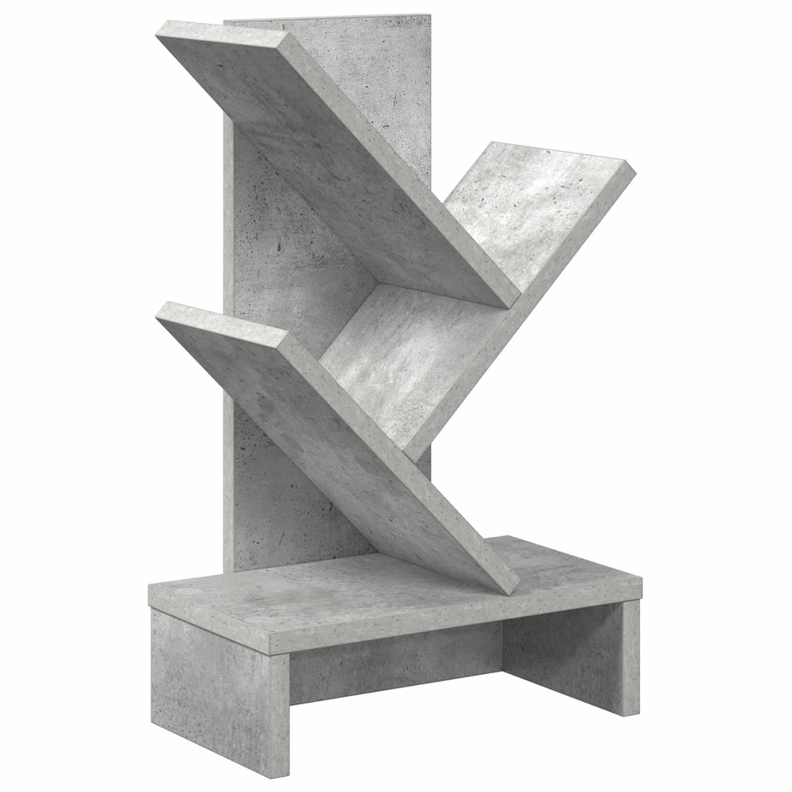 Trä Bokhylla 3-Tier 30 x 18 x 48 cm Konstruerat trä Betonggrå