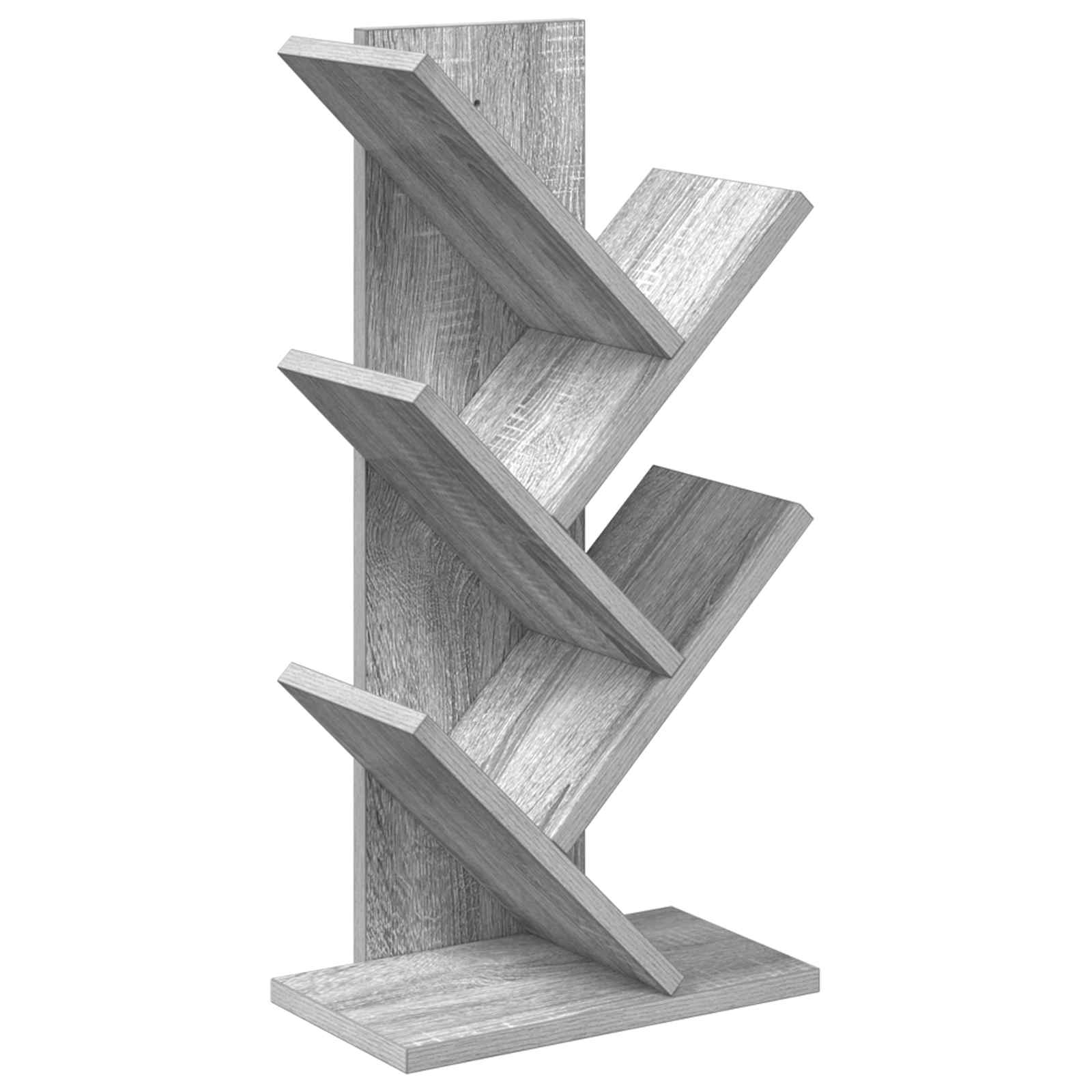 Trä Bokhylla 4-Tier 30 x 18 x 60 cm Konstruerat trä Grå Sonoma