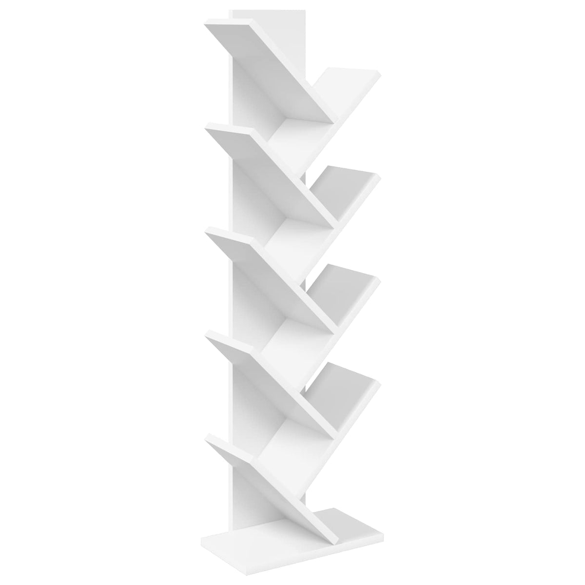 Trä Bokhylla 6-Plan 30 x 18 x 100 cm Konstruerat trä Vit