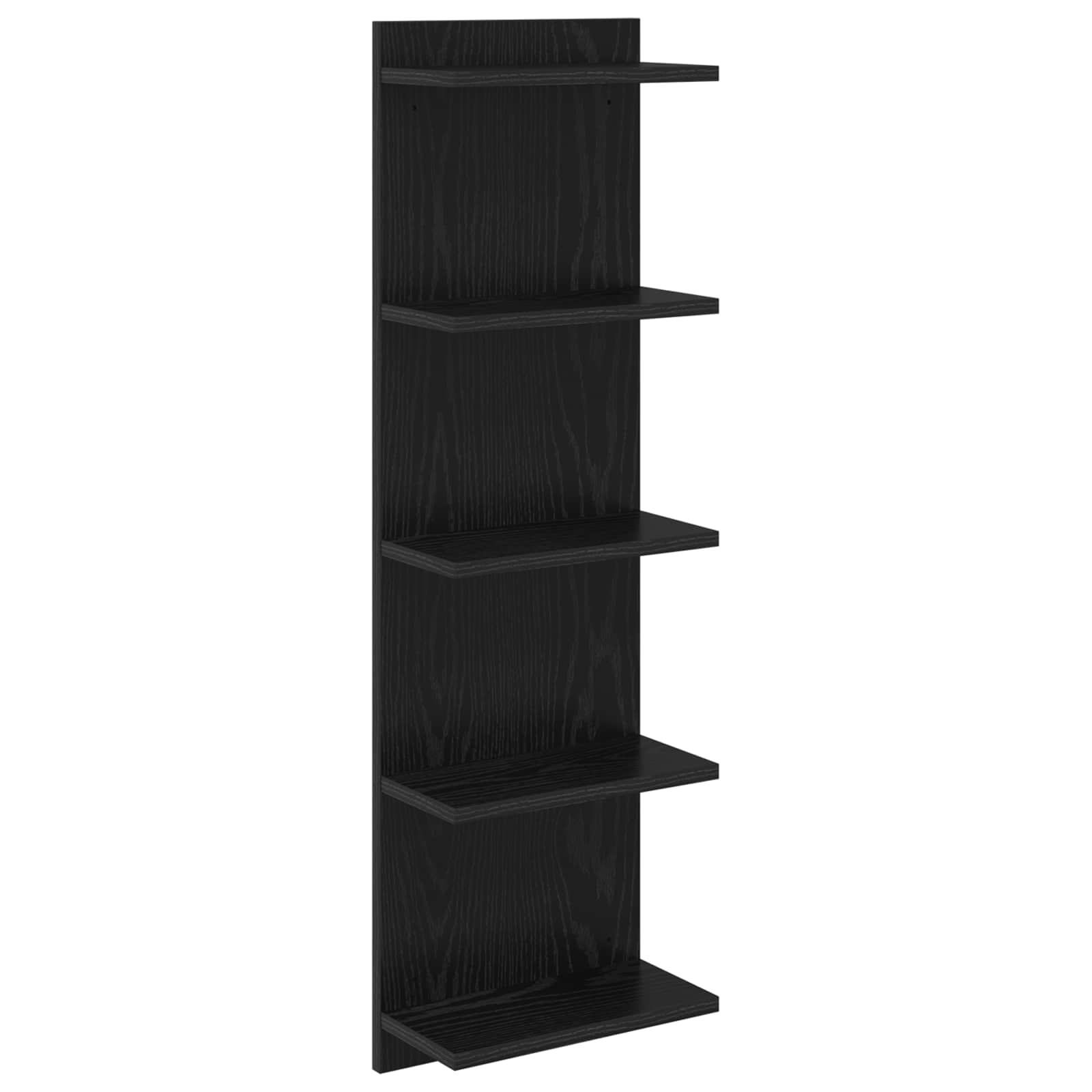 Vägg hylla Svart ek 30 x 15 x 100 cm Konstruerat trä