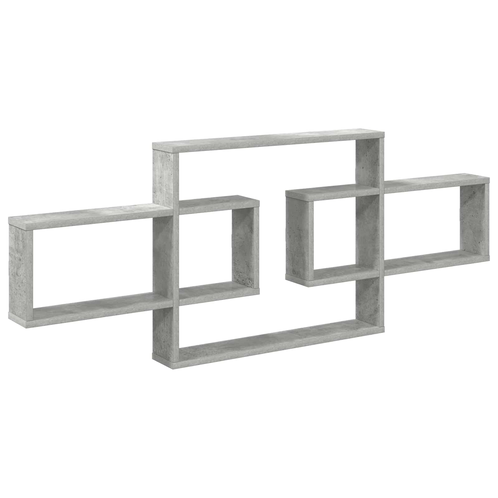 Vägg hylla Betonggrå 130 x 10 x 50 cm Konstruerat trä