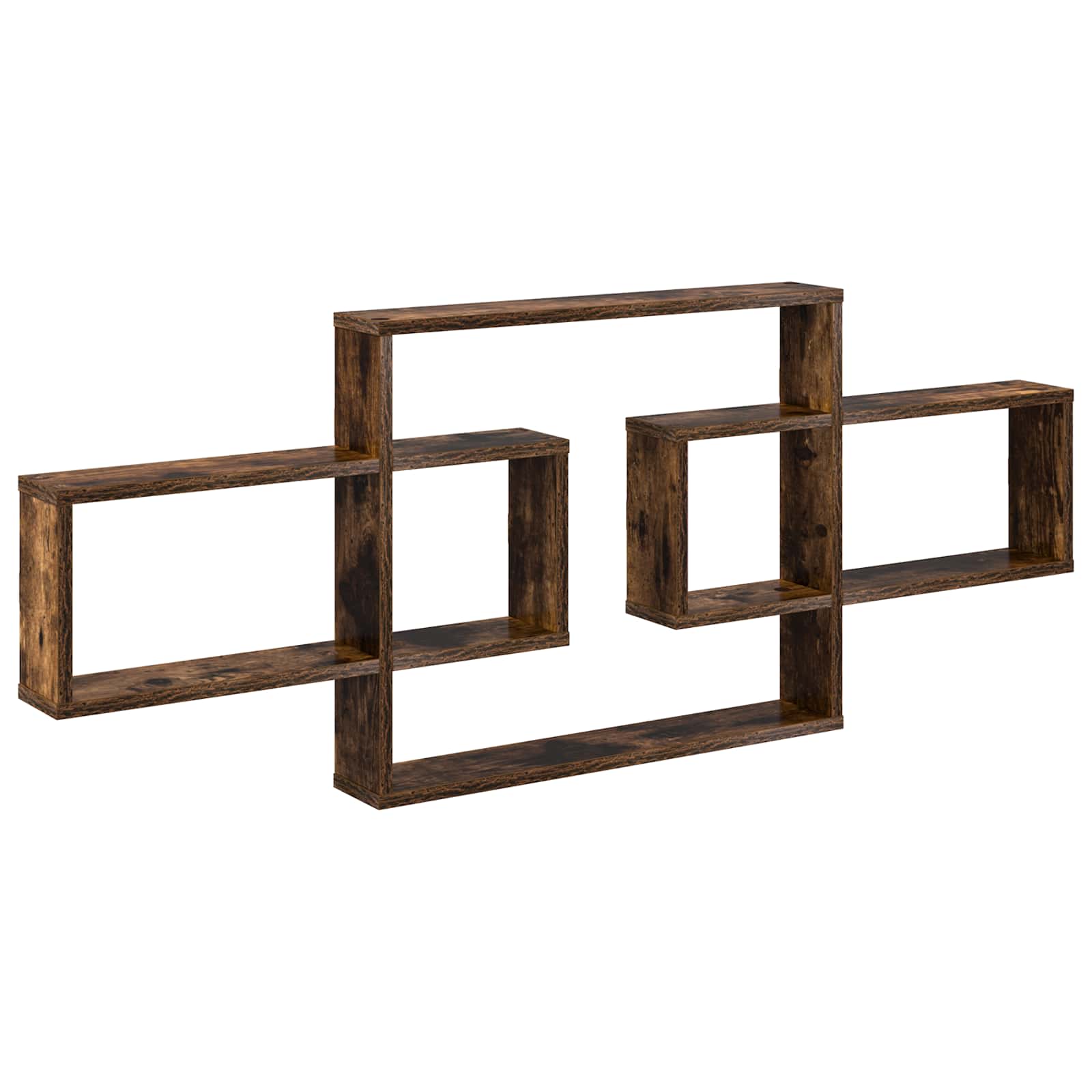 Vägg hylla Rökt ek 130 x 10 x 50 cm Konstruerat trä