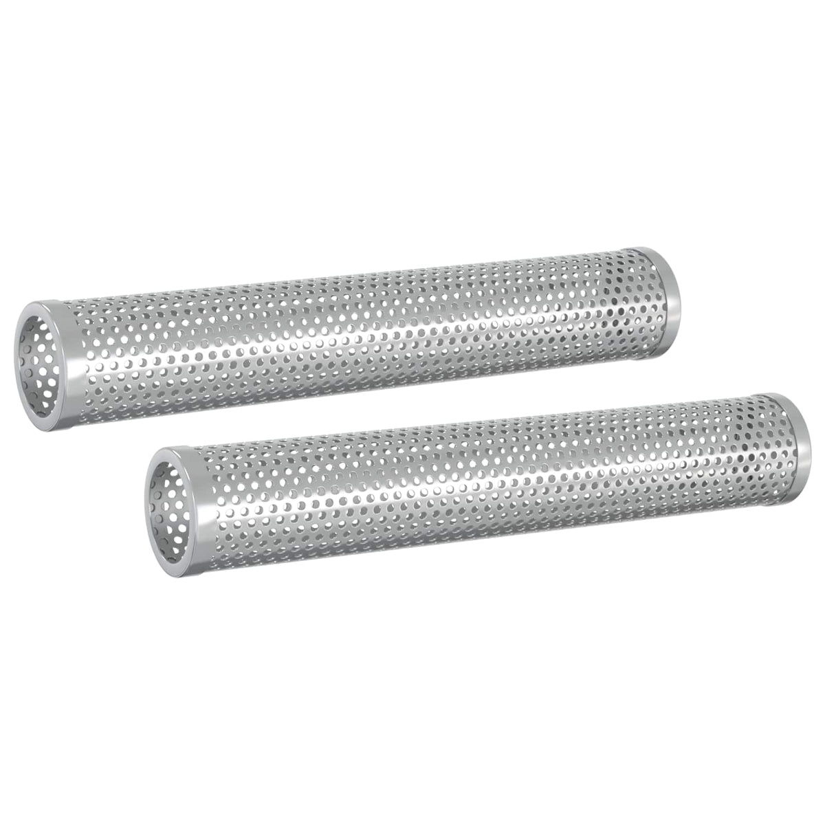 Röktub 2 st Ø 5 x 30 cm Rostfritt Stål 304 Silver