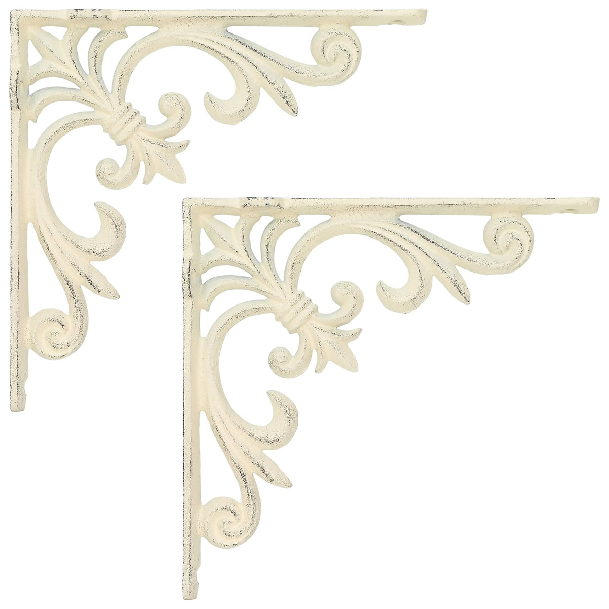 Hyllkonsoler 2 st Antikvit 14,5 x 14,5 x 3 cm Stål