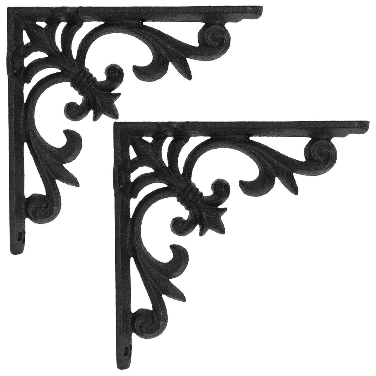 Hyllkonsoler 2 st Svart 21.5 x 21.5 x 3.5 cm Stål
