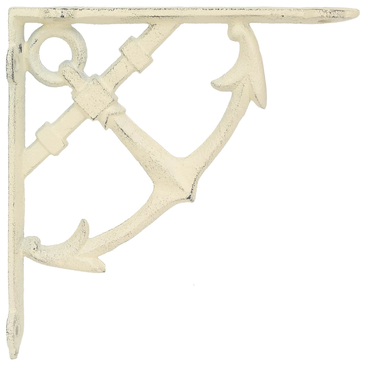Hyllkonsoler 12 st Antik vit 21 x 21 x 3.5 cm Stål