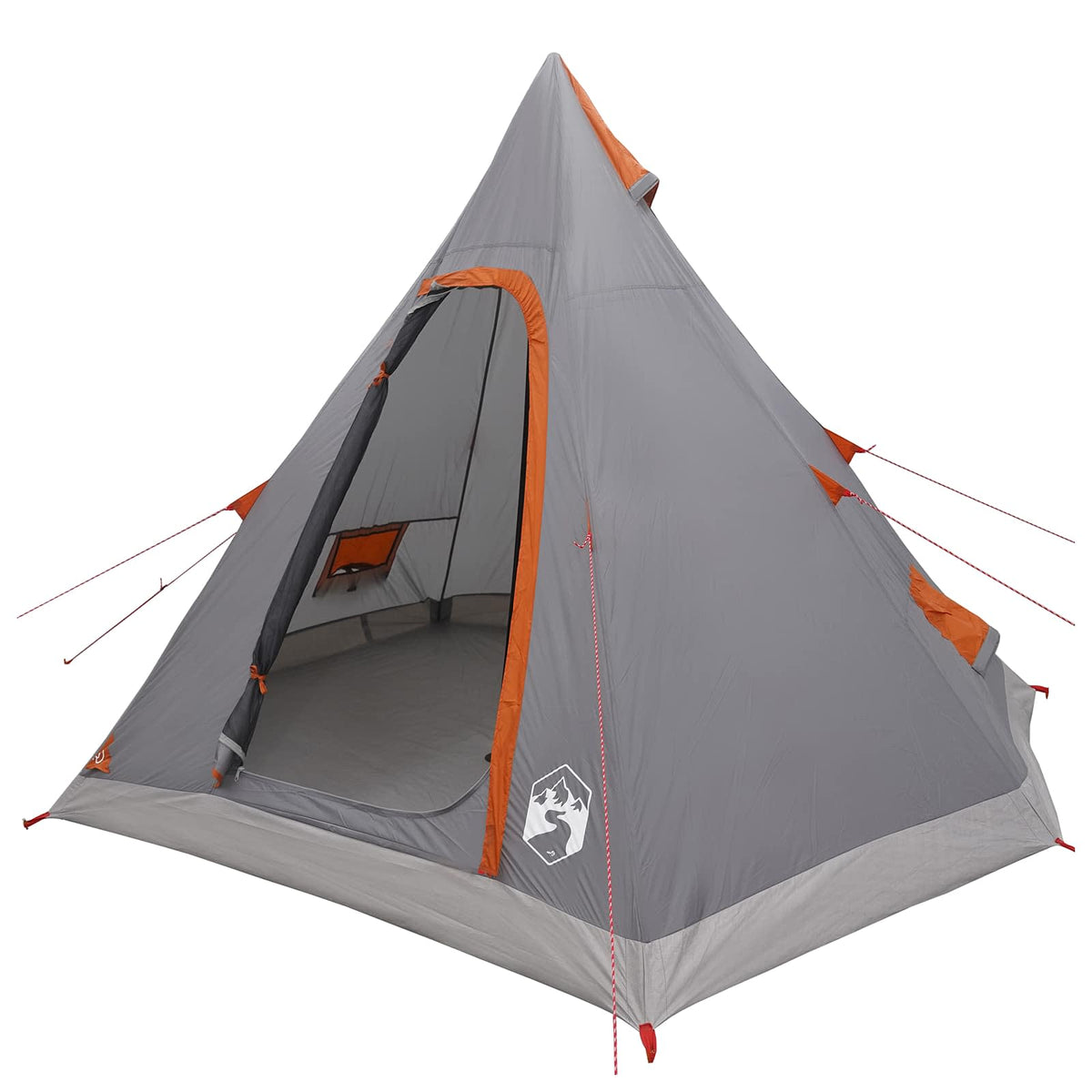 Tipi Tent Water-Resistant 3-personers Grå och orange