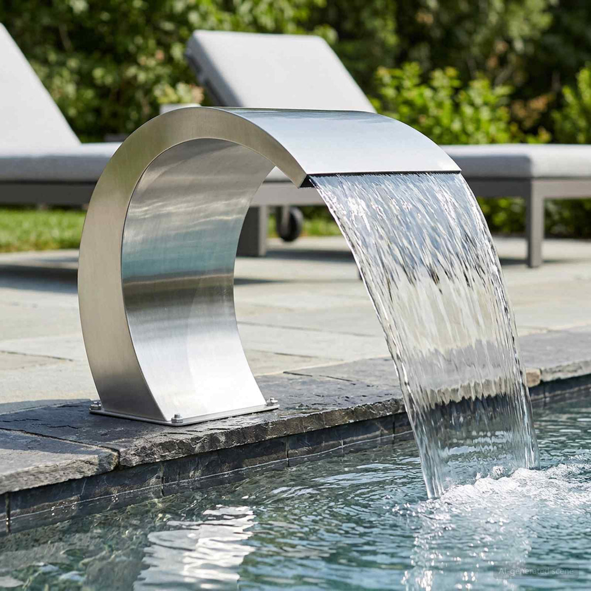 Pool Fontän Rostfritt stål 61 x 30 x 45 cm Silver