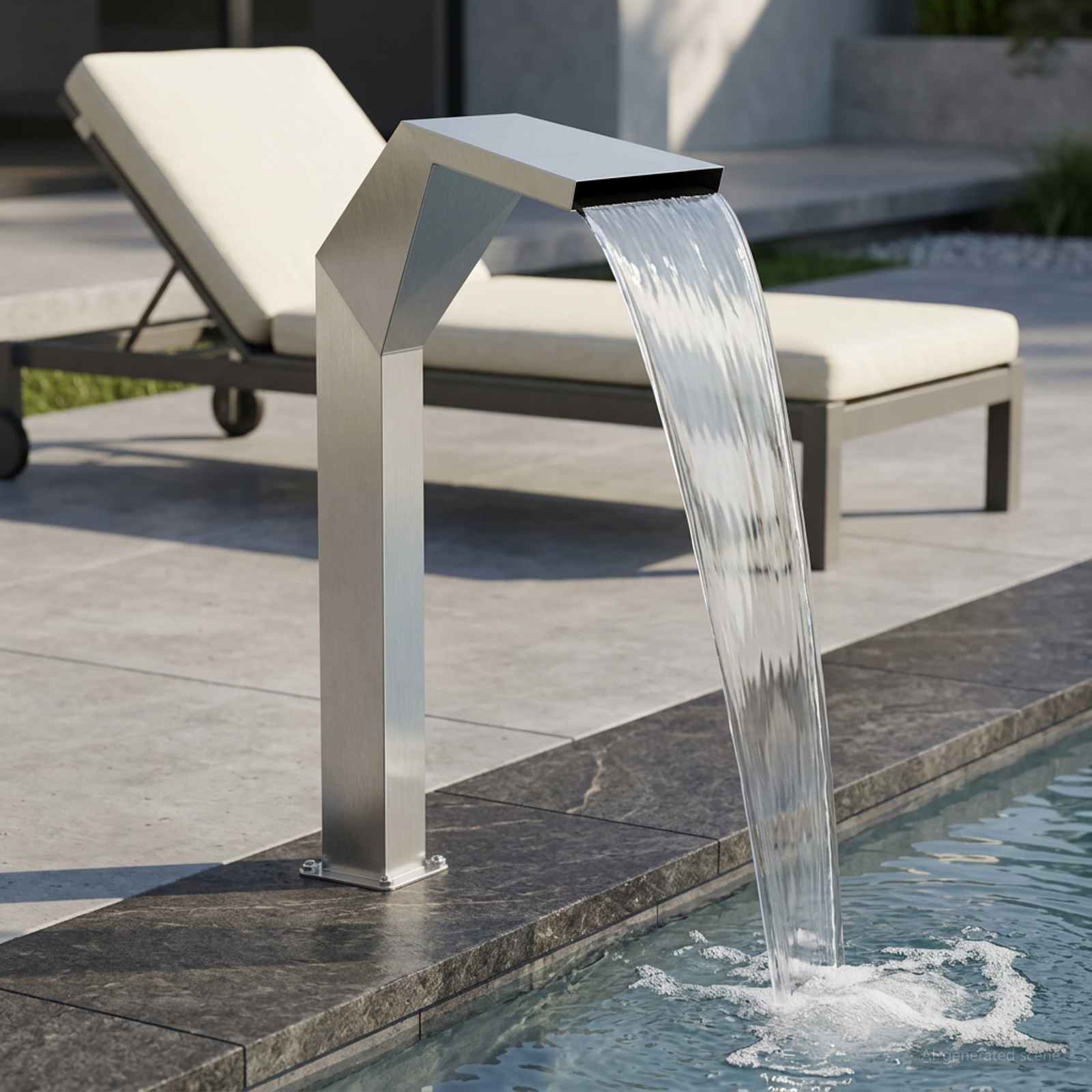 Pool Vattenfall Rostfritt stål 50 x 30 x 90 cm Silver
