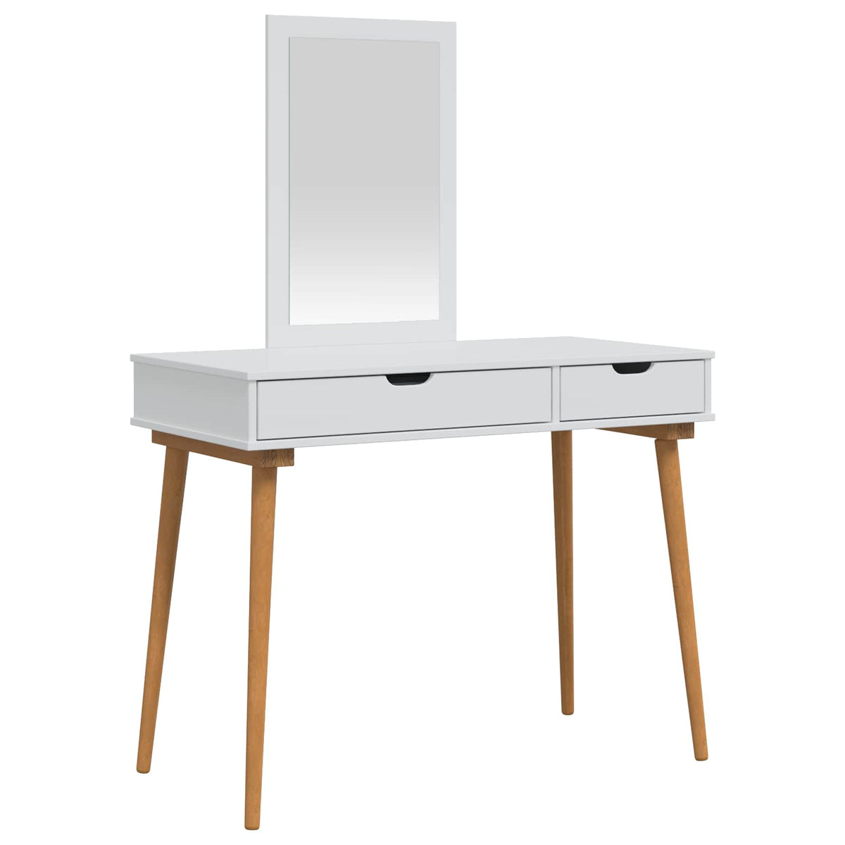 Skrivbordsset FAUSKE 2 st Vit 100 x 50 x 143 cm