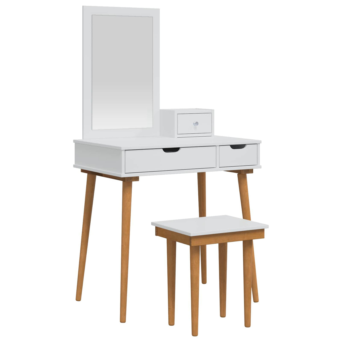 Skrivbordsset FAUSKE 4 st Vit 76 x 50 x 143 cm