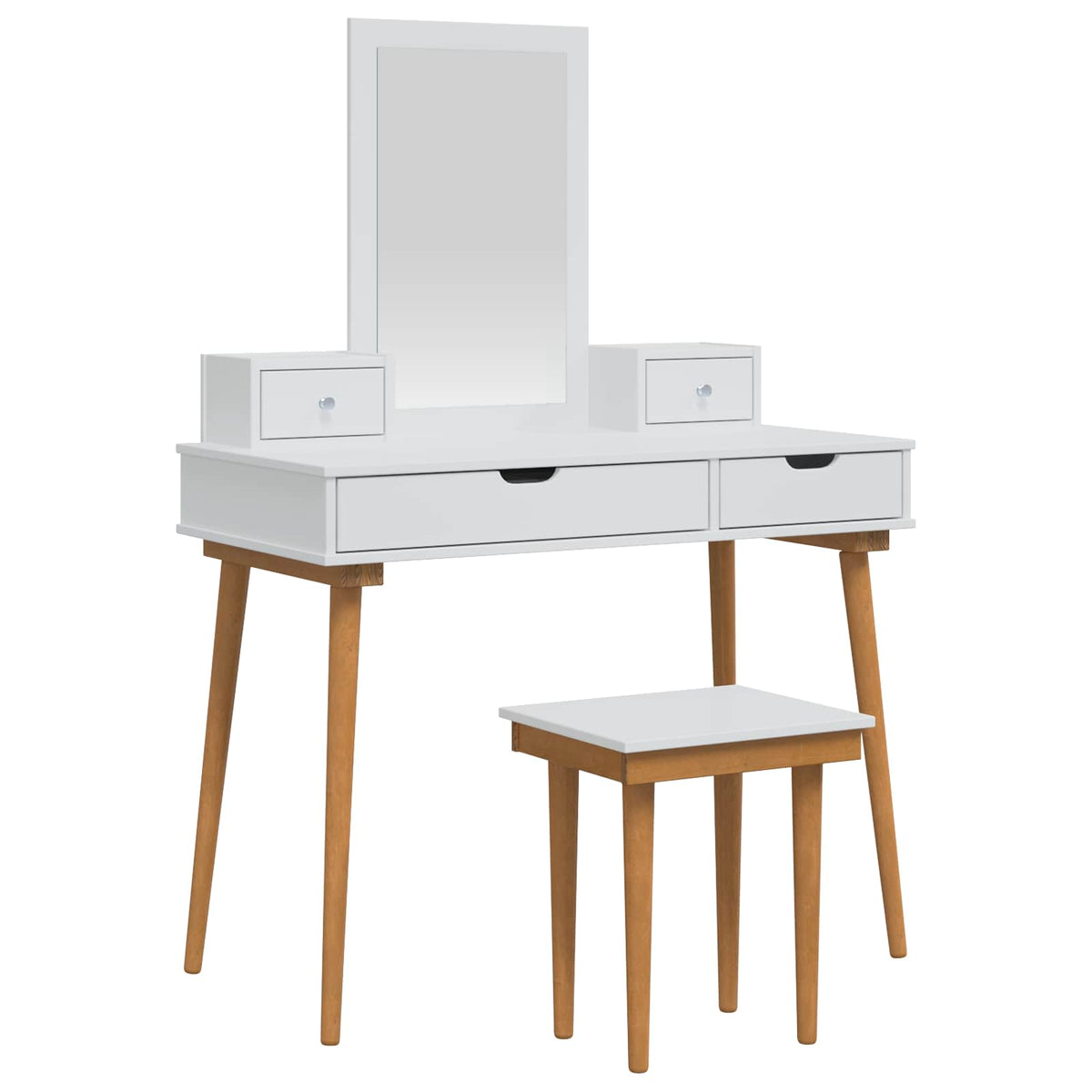 Skrivbordsset FAUSKE 5 st Vit 100 x 50 x 143 cm