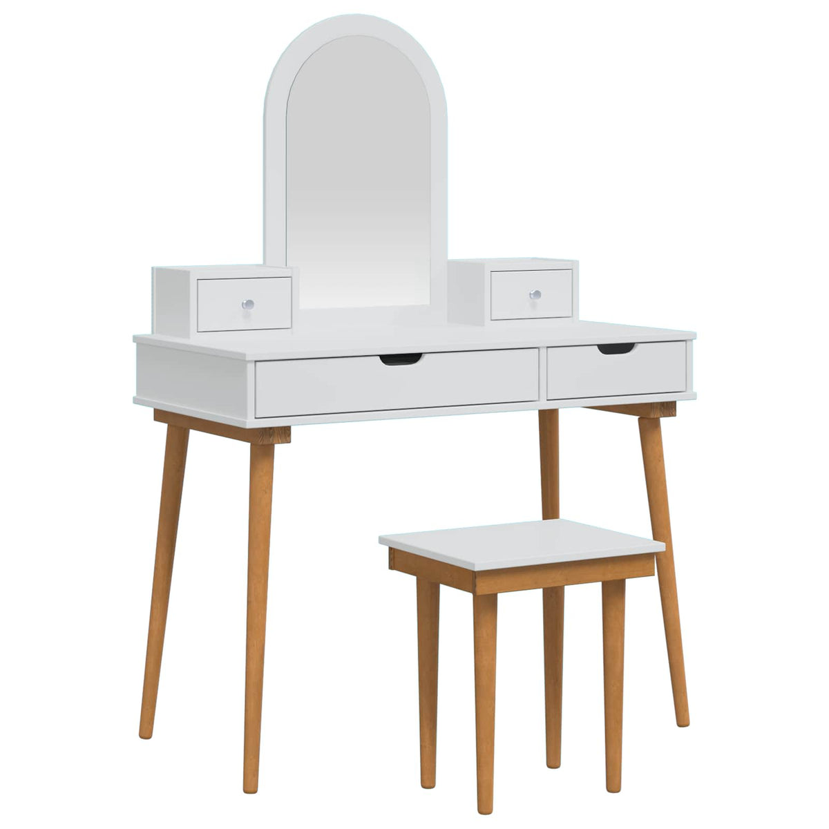 Skrivbordsset FAUSKE 5 st Vit 100 x 50 x 143 cm