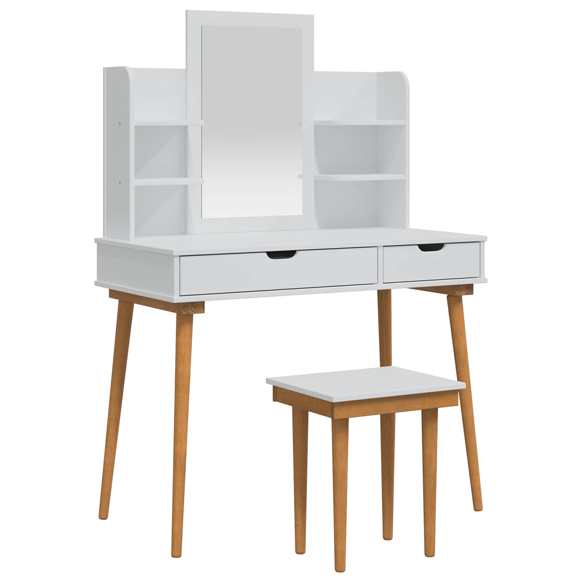 Skrivbordsset FAUSKE 5 st Vit 100 x 50 x 143 cm