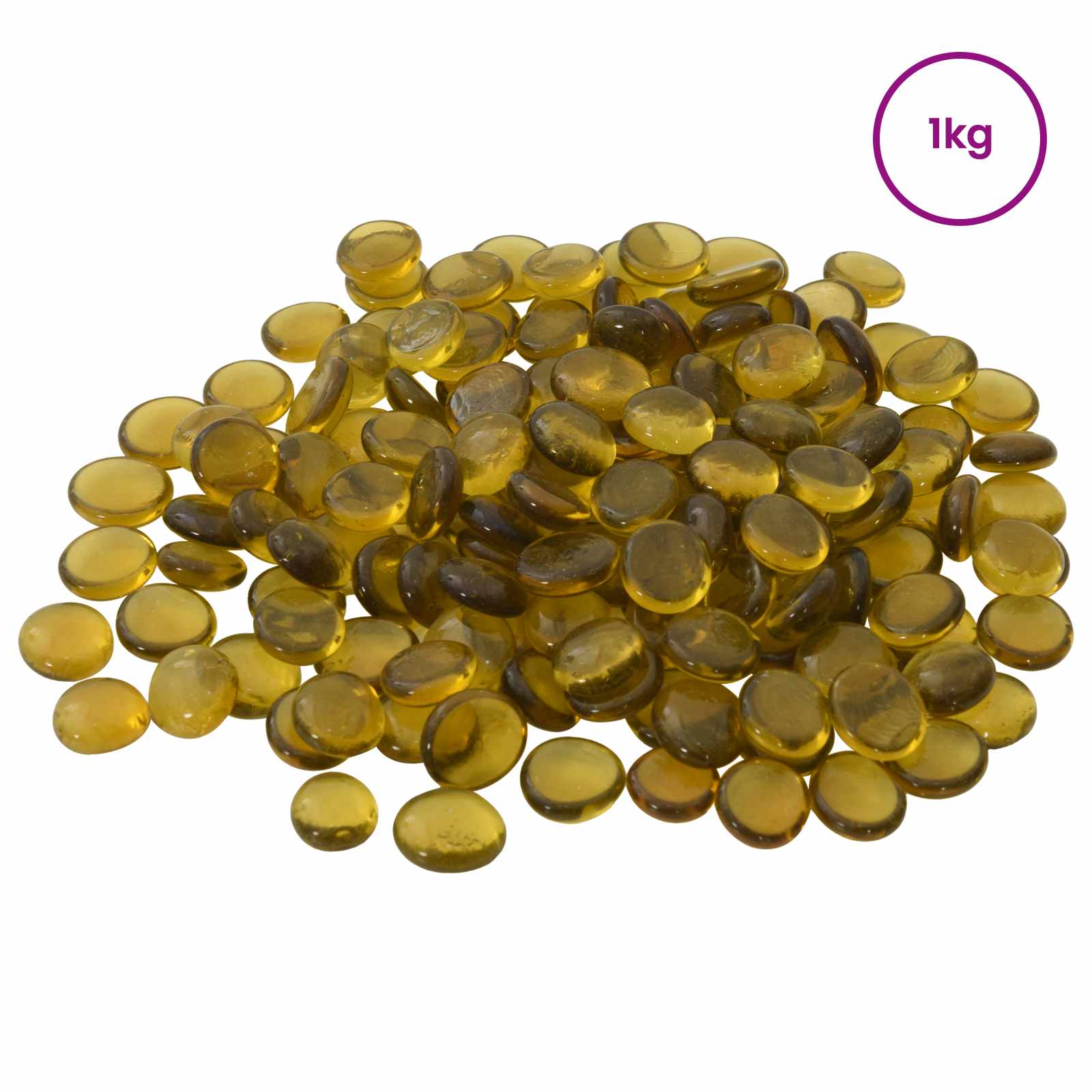 Glasnugget 17-19 mm Gul Glas