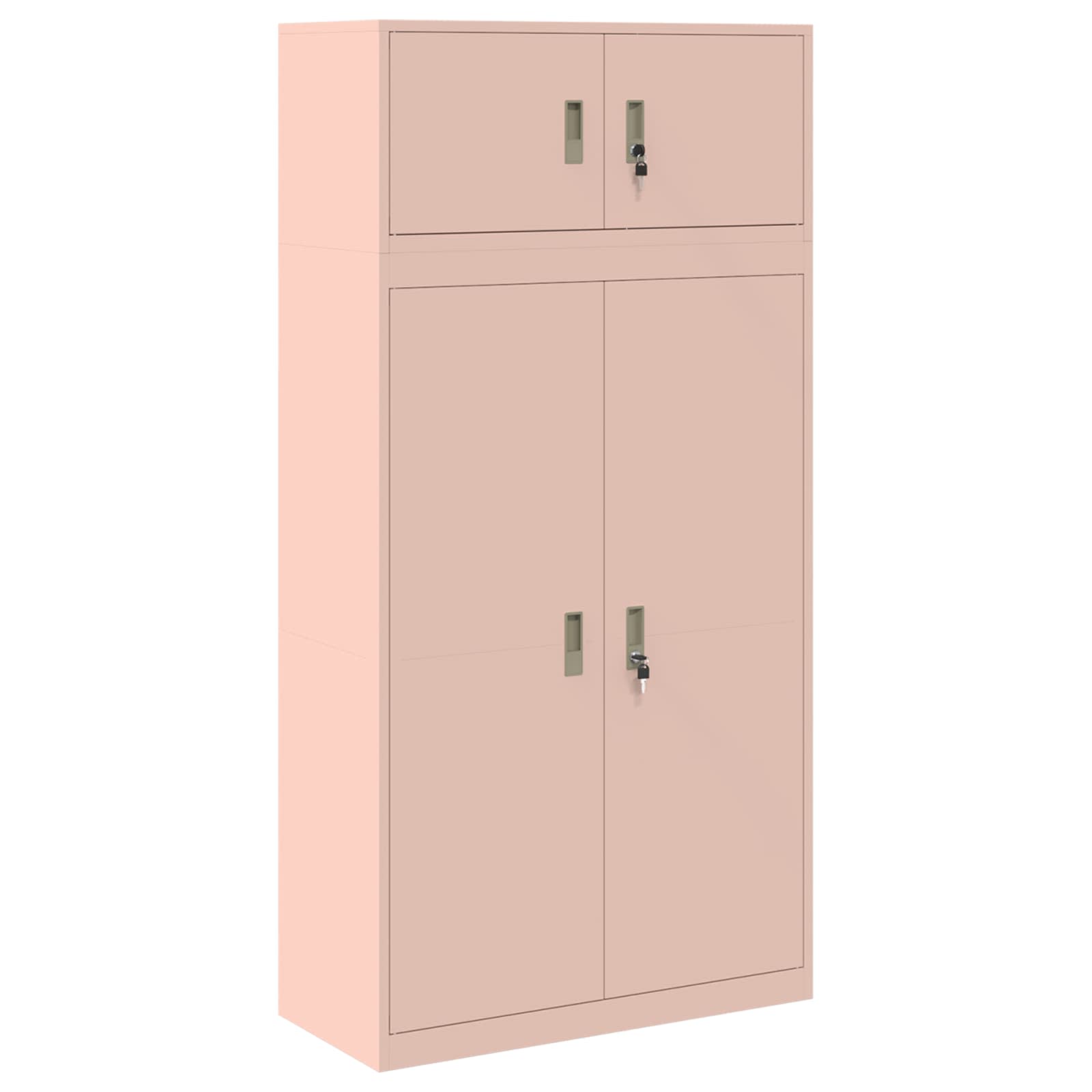 Förvaringsskåp 2 st Rosa 90 x 40 x 180 cm Stål Låsbar