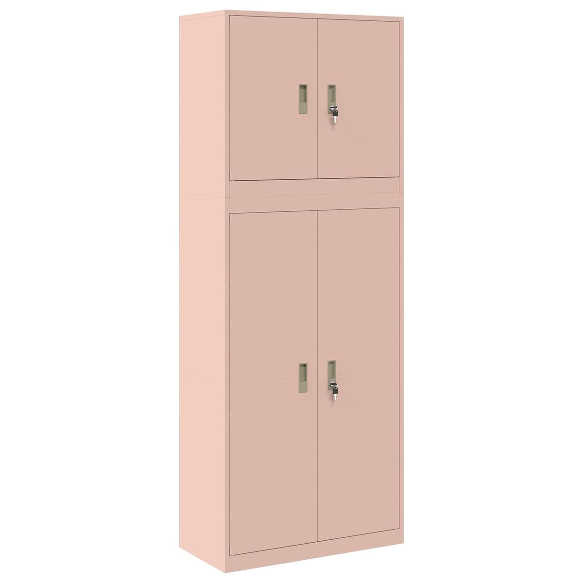Förvaringsskåp 2 st Rosa 80 x 40 x 210 cm Stål Låsbar