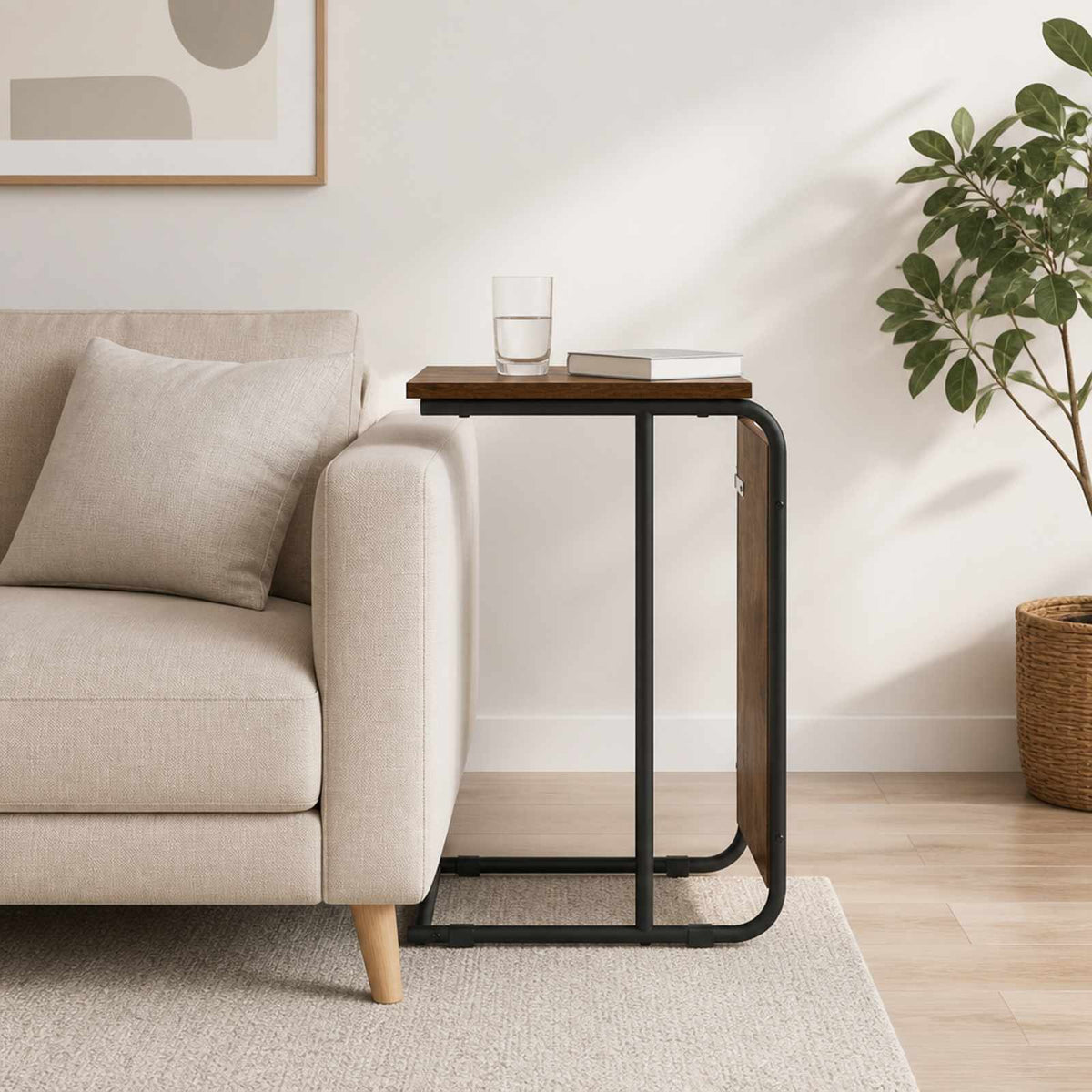 Sidobord Rökt ek 40 x 31 x 55 cm Konstruerat trä